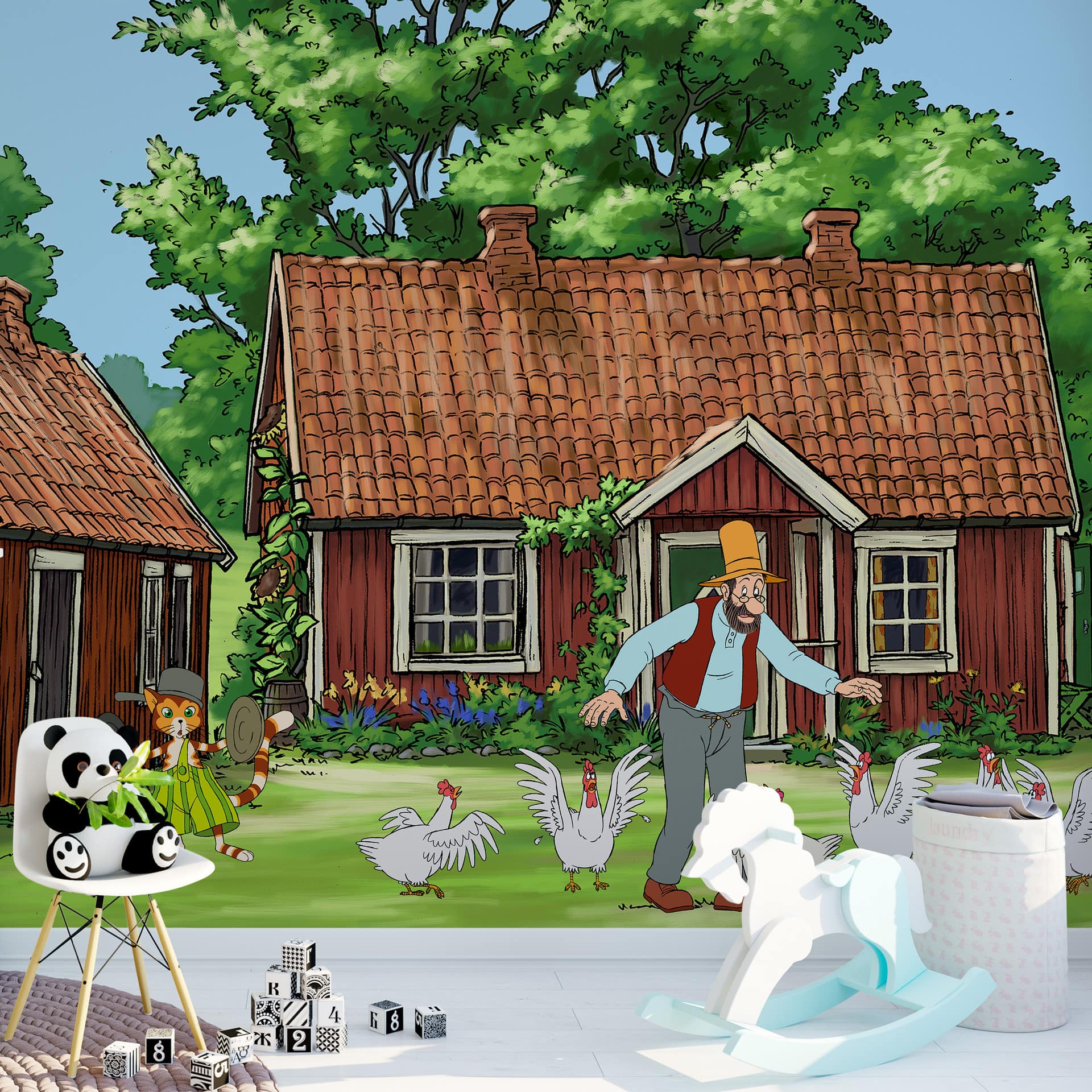 Fototapete Pettersson & Findus - Findus der Poltergeist