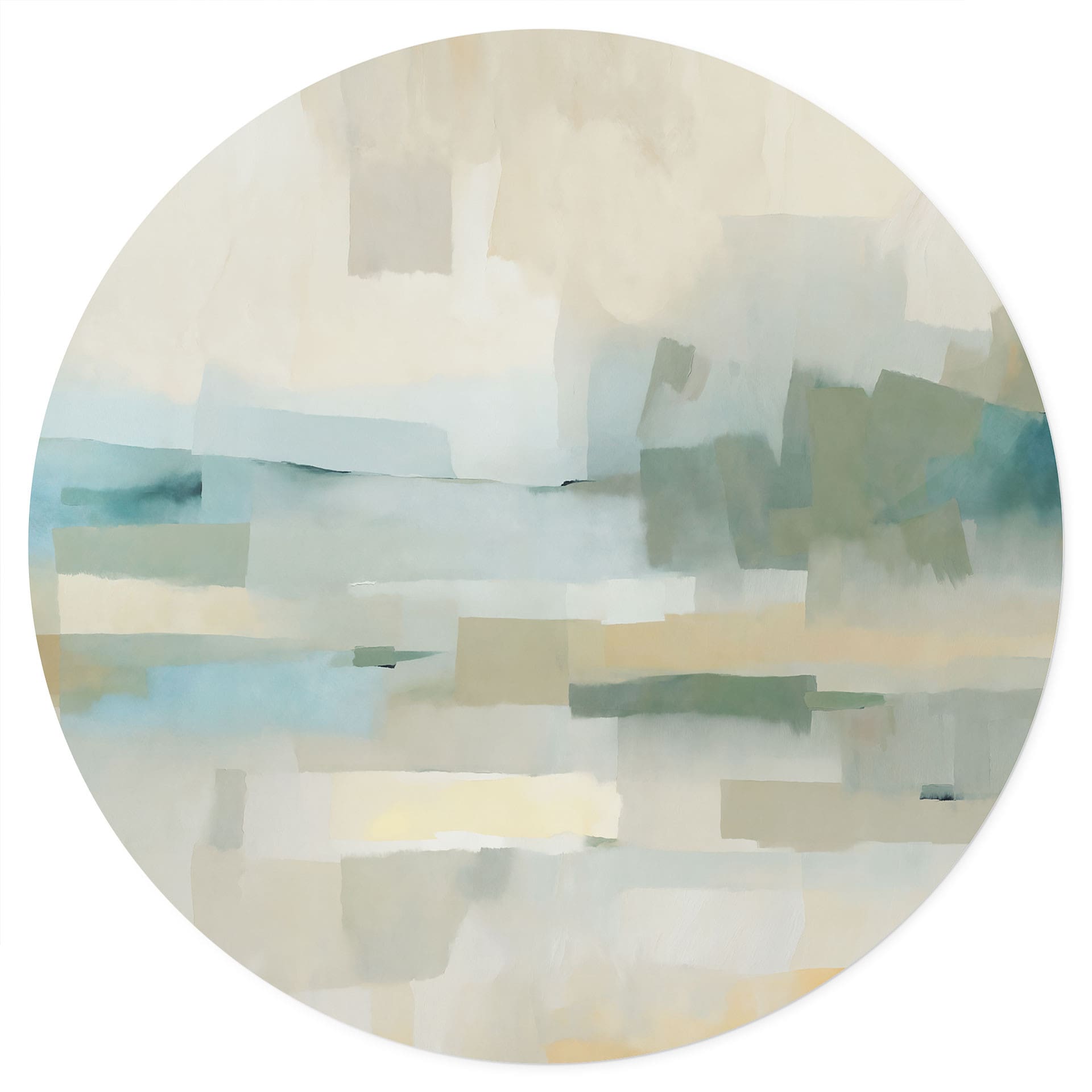 Muursticker Velvet Dusk - Abstract Landschap - Sir Edward x Grigory Gladarev - Rond