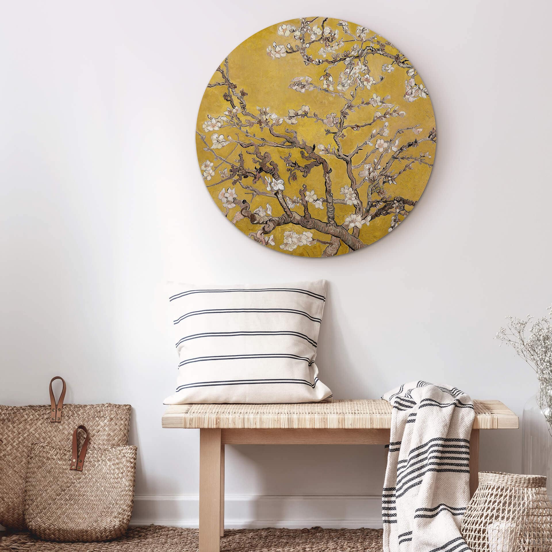 Alu-Dibond van Gogh - Mandelblüte Ocker - Rund