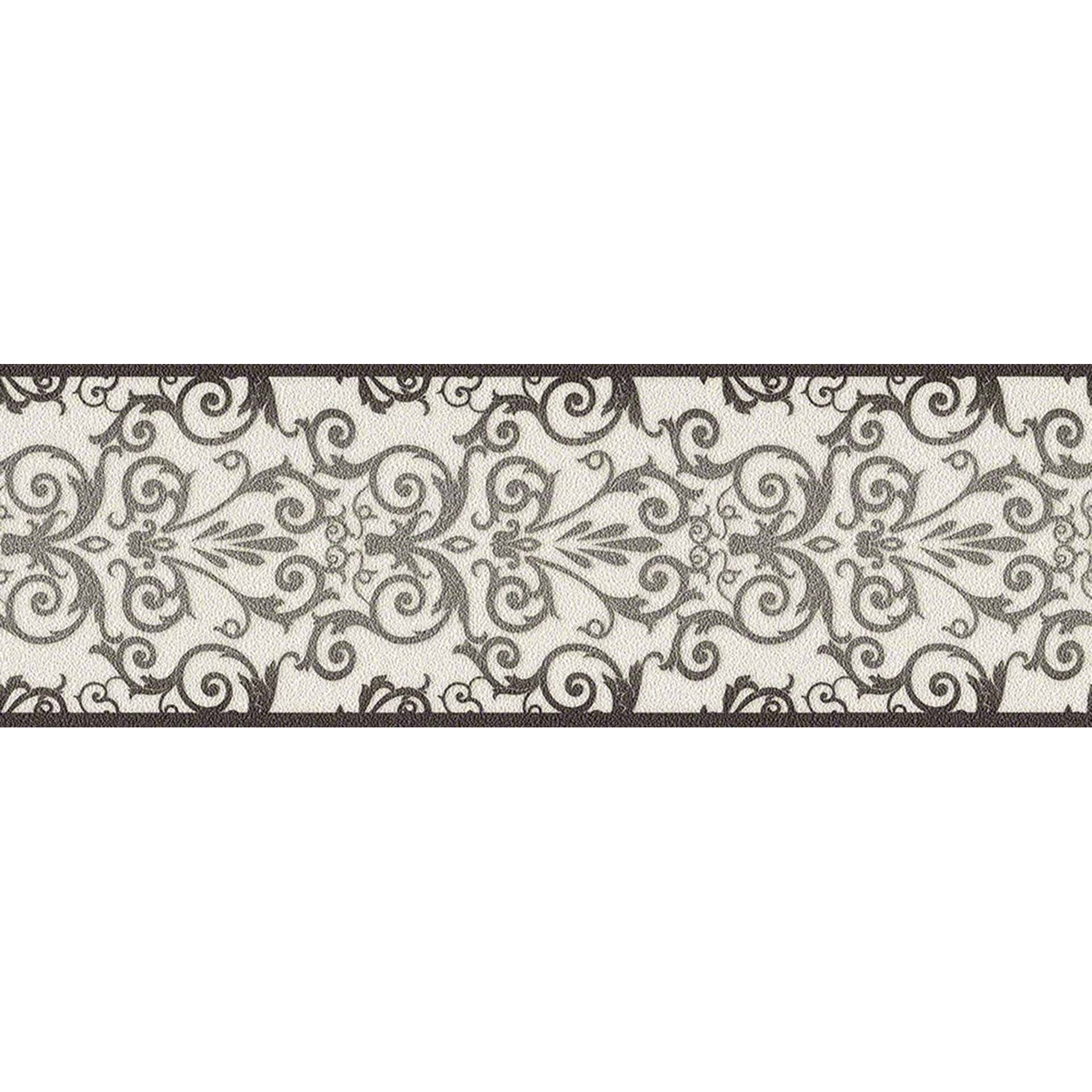 Bordo decorativo Versace Wallpaper Herald colore metallizzato, nero, bianco