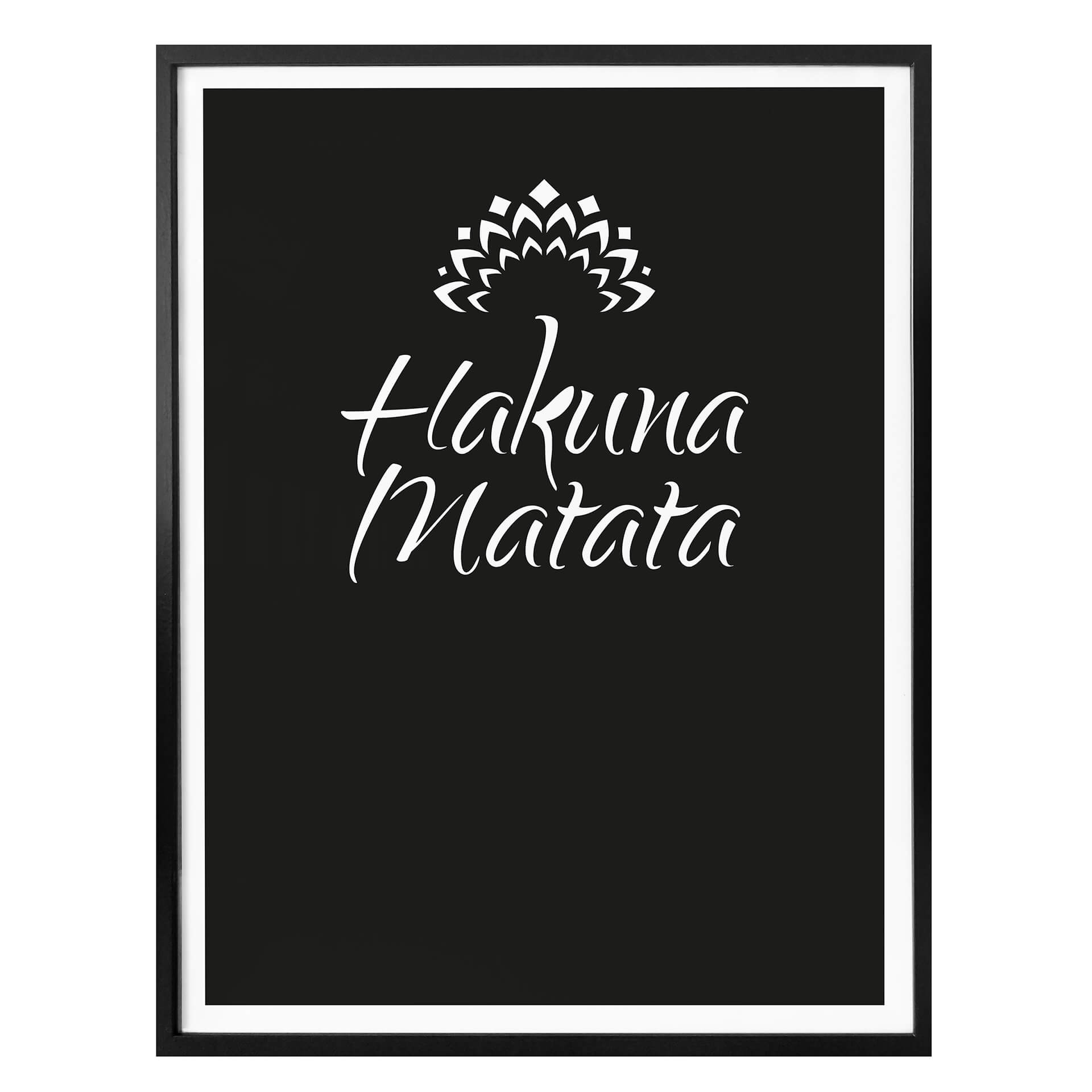 Plakat - Hakuna Matata z kwiatkiem