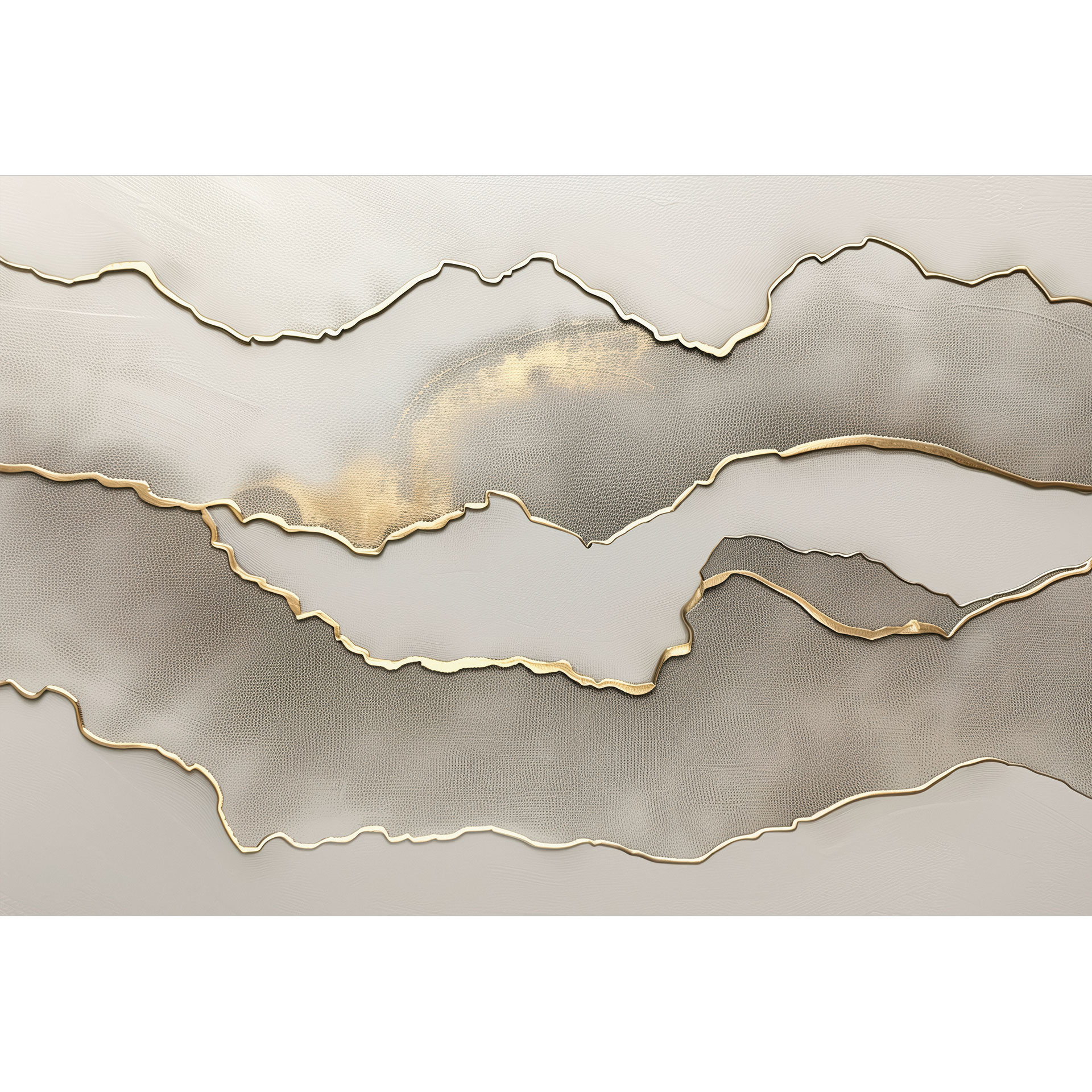 Fotobehang Abstract landschap met metallic kleuren - Alma