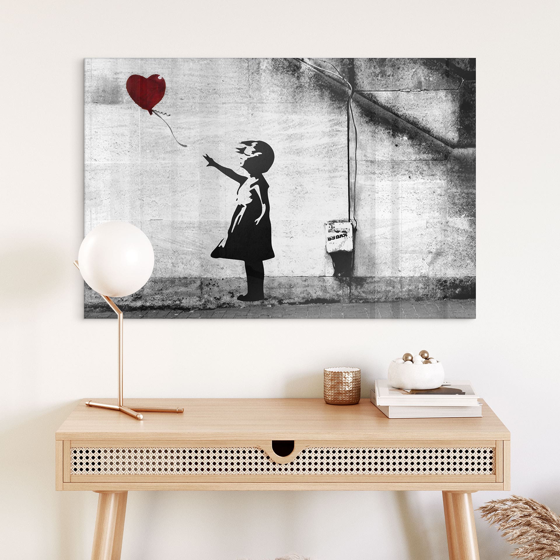 Akrylbillede Banksy - Pige med ballon