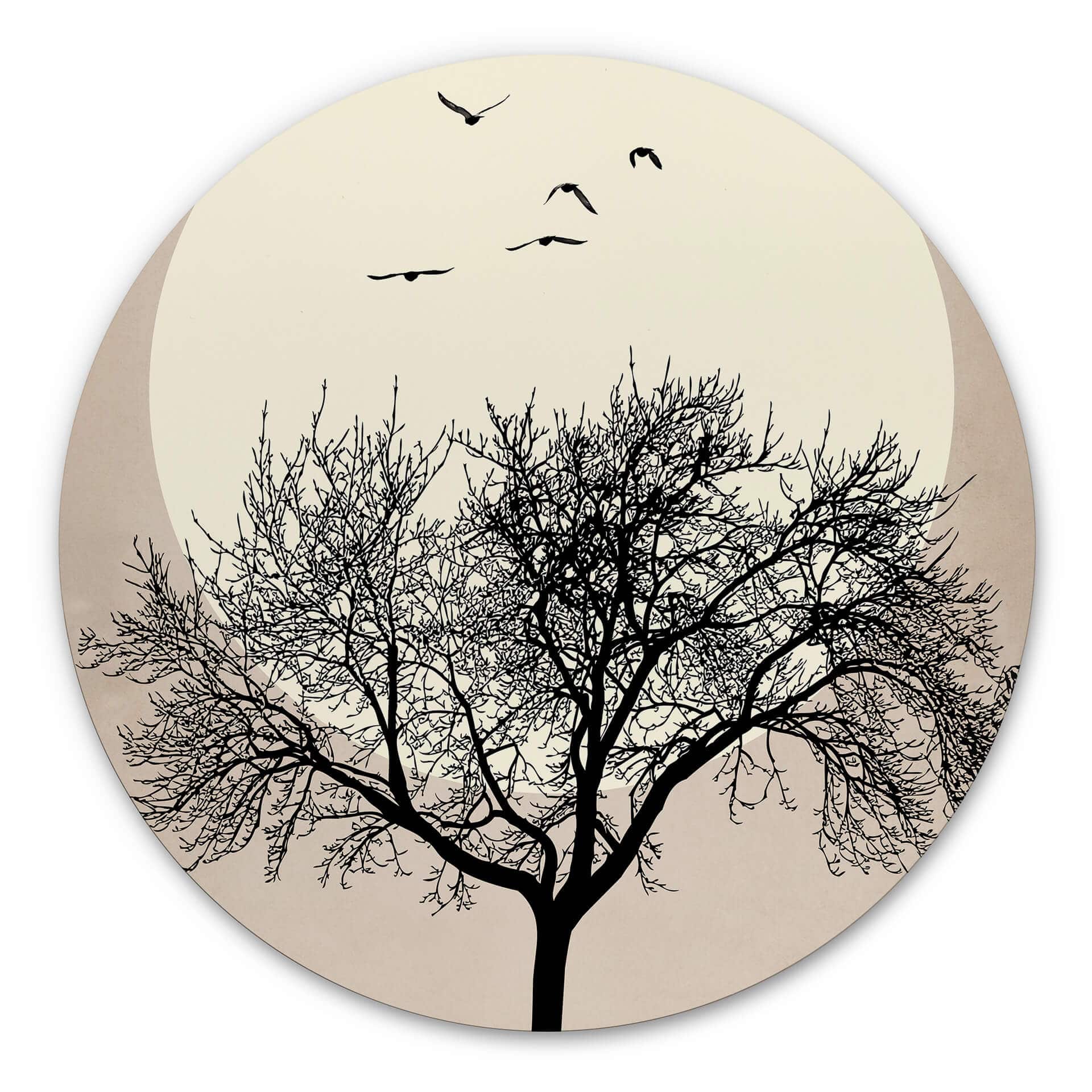 Wandcirkel Kubistika - Dreaming of Winter