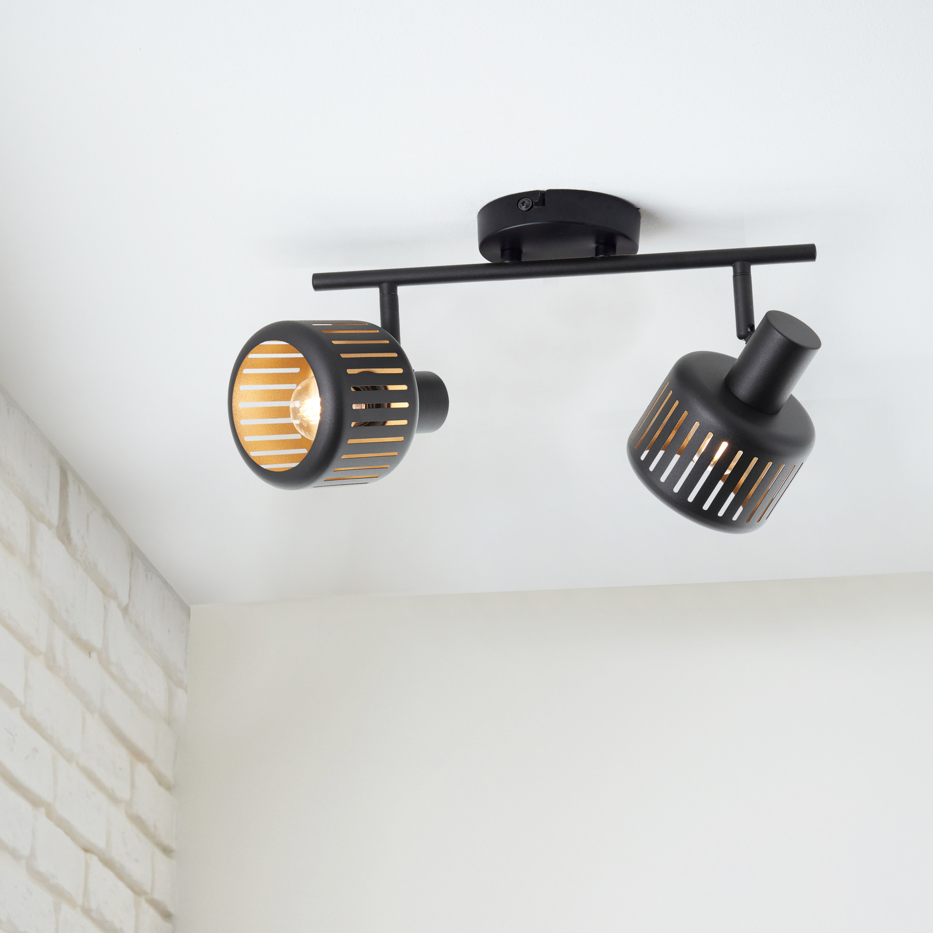 Spotrohr Silvio, gold, 22,5 x 38,5 cm, Metall Lampe