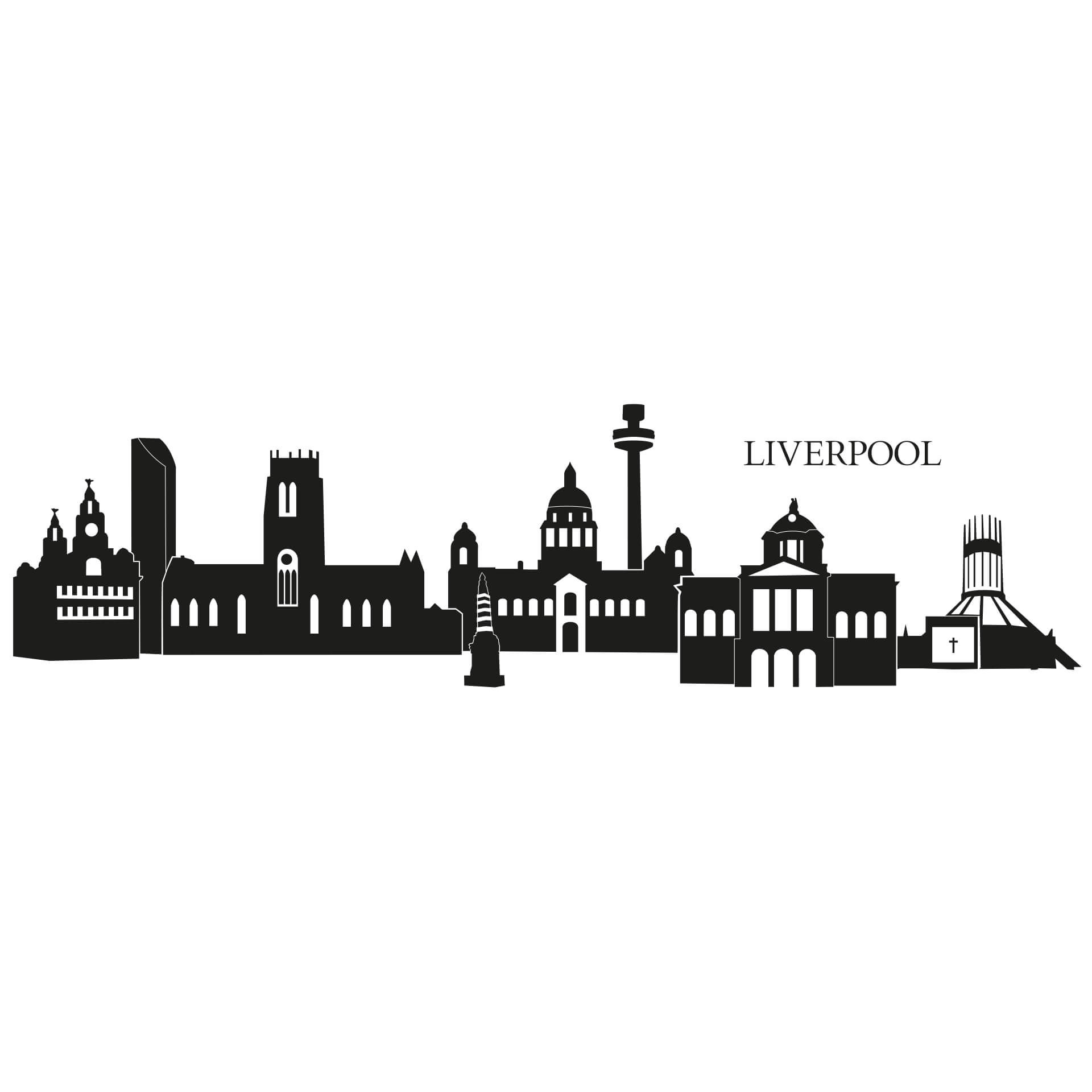 Wallsticker Liverpool Skyline