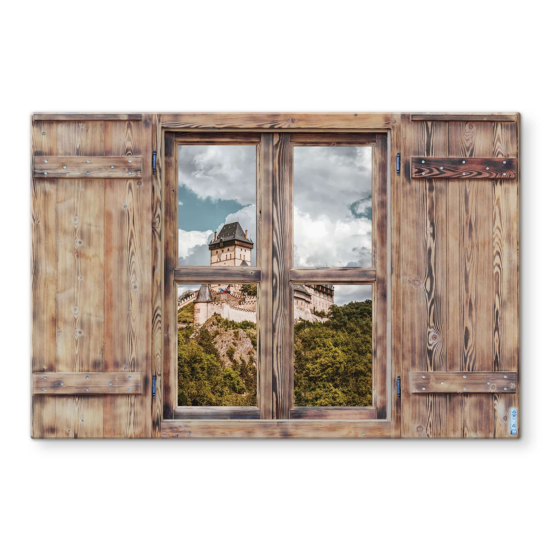 Stænkplade - 3D Trævindue - Karlstein slot