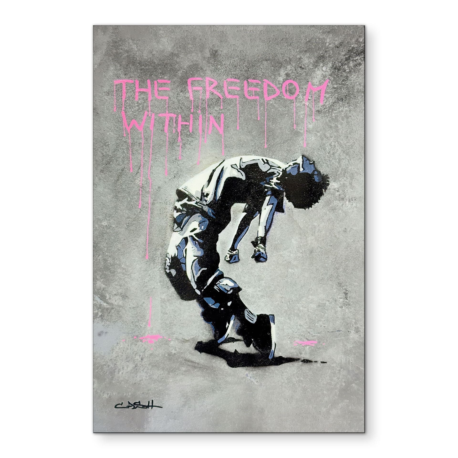 Stampa per pareti Ballerino Street Art Freedom Within - Habib - Alu-Dibond