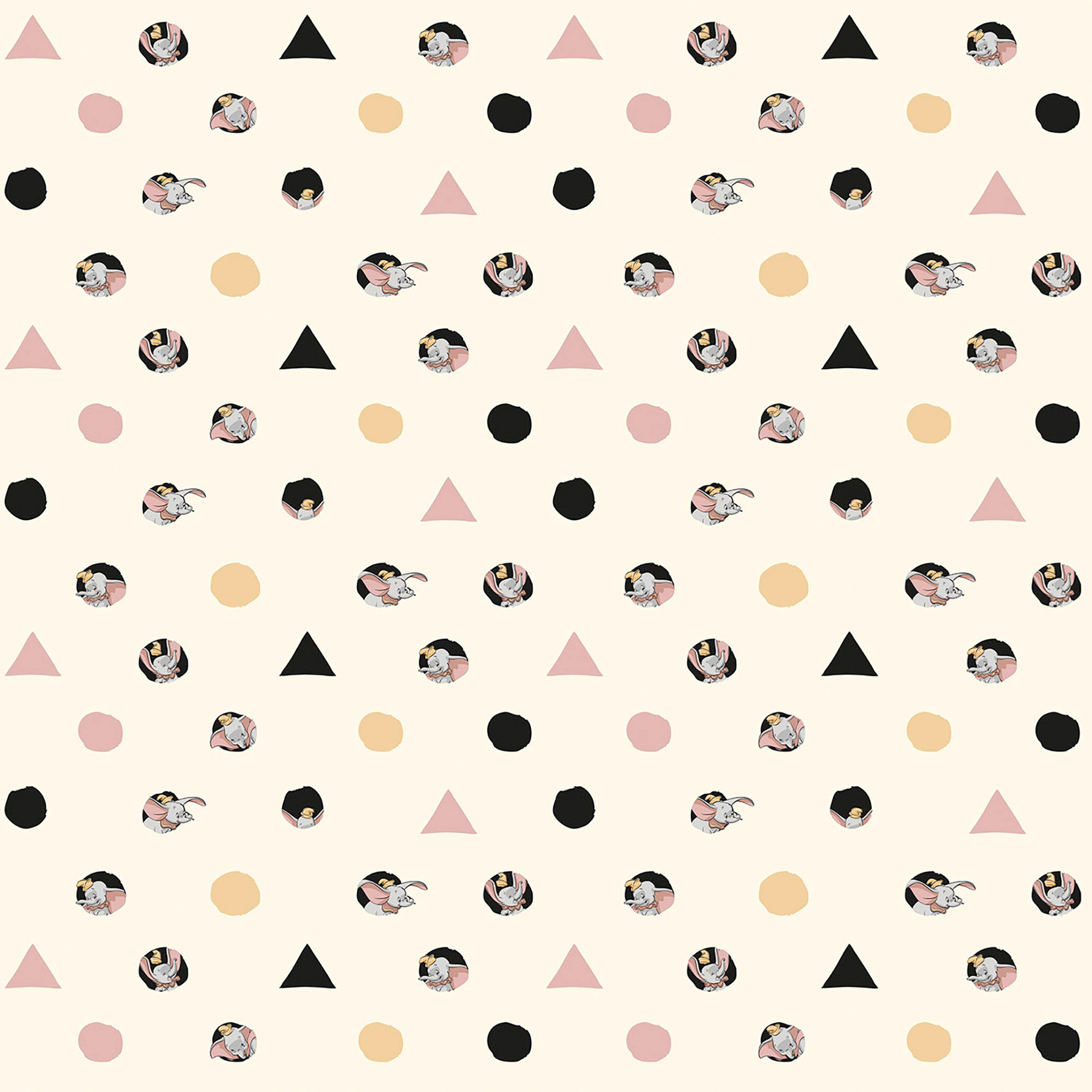 Vliesbehang - Dumbo hoeken & stippen - 200 x 280 cm
