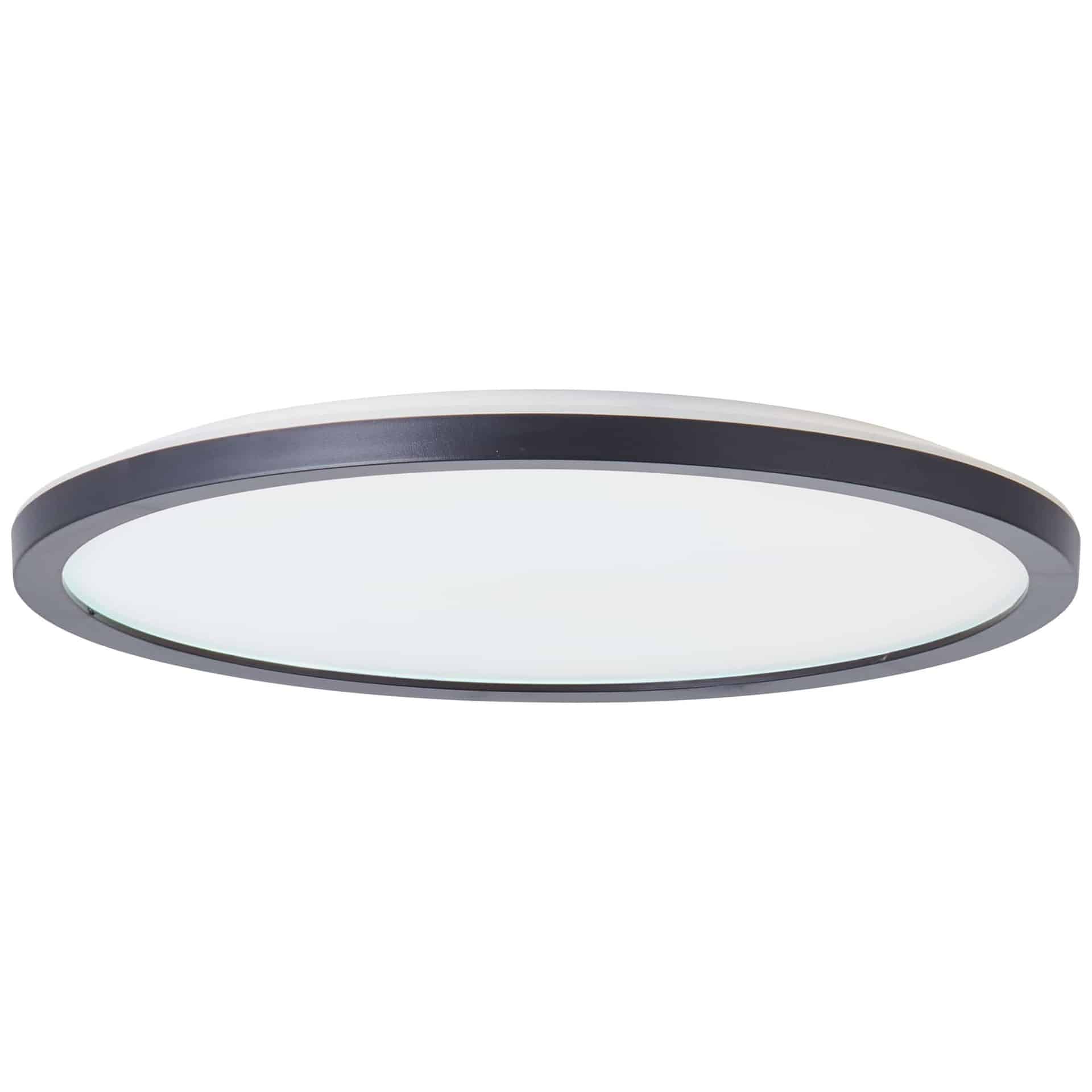 Aufbaupaneel Claire, schwarz, Ø 29,4 cm, Innenleuchte, Neutralweiß