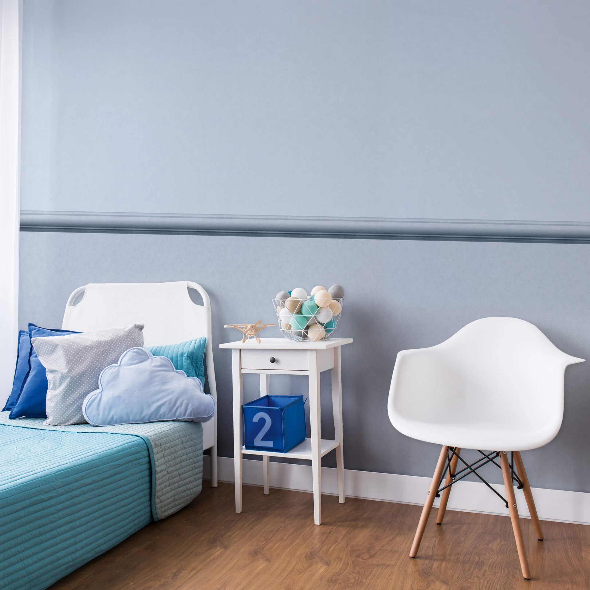 Effen behang, vliesbehang Shades Iconic blauw