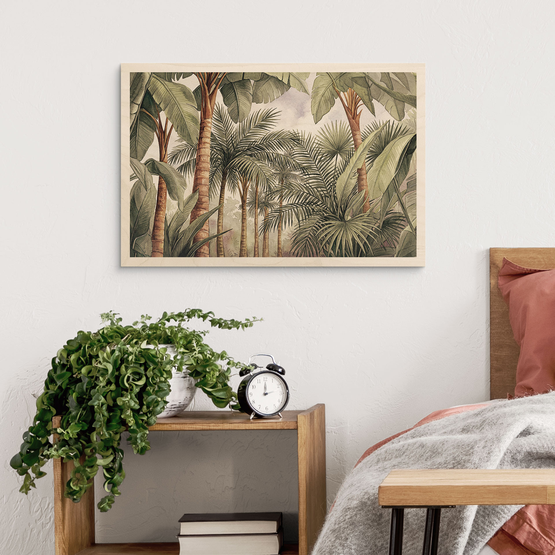 Drewniany obraz Tropikalny Las Palmowy - Pictufy Studio