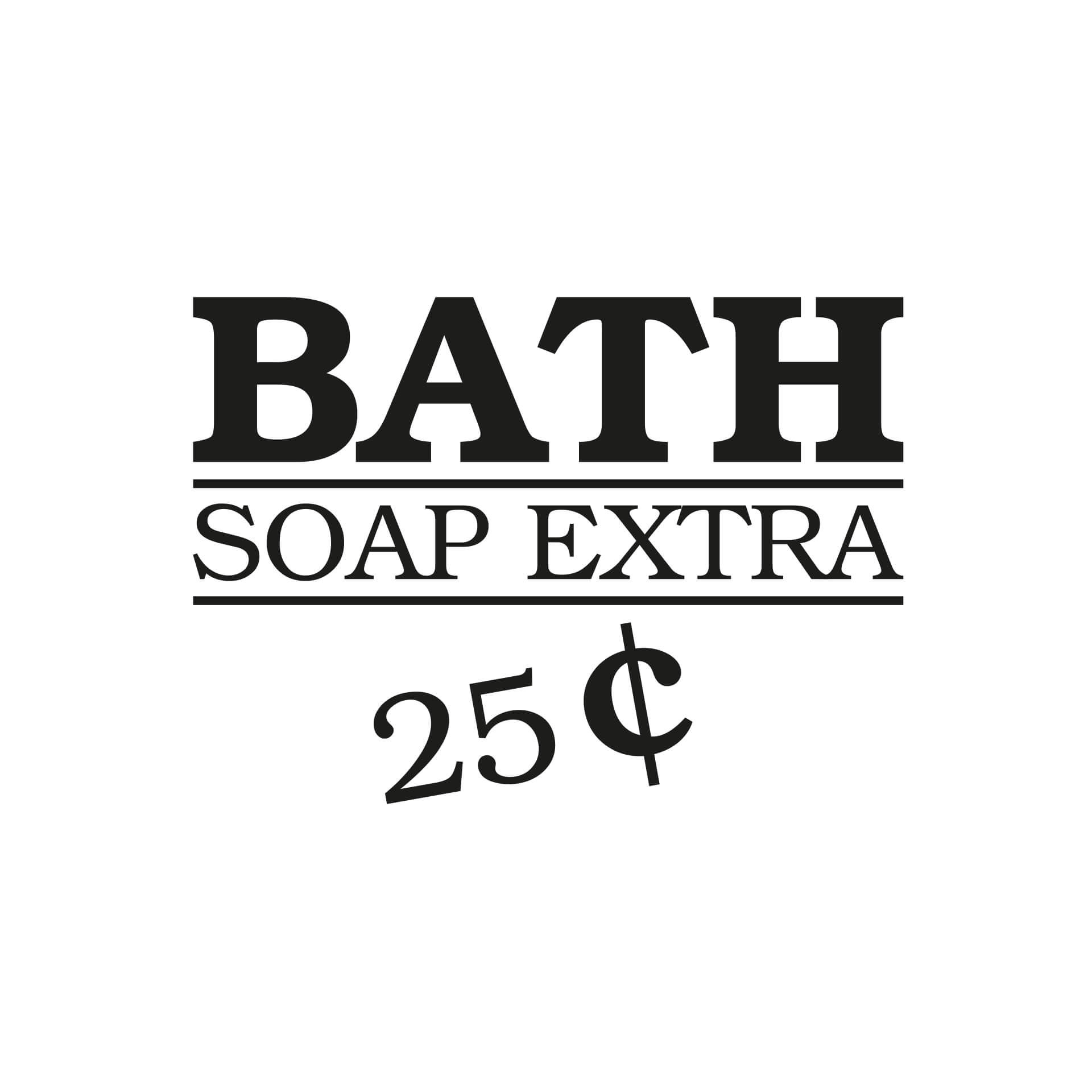 Wallsticker Bath - Soap Extra - 25 Cent