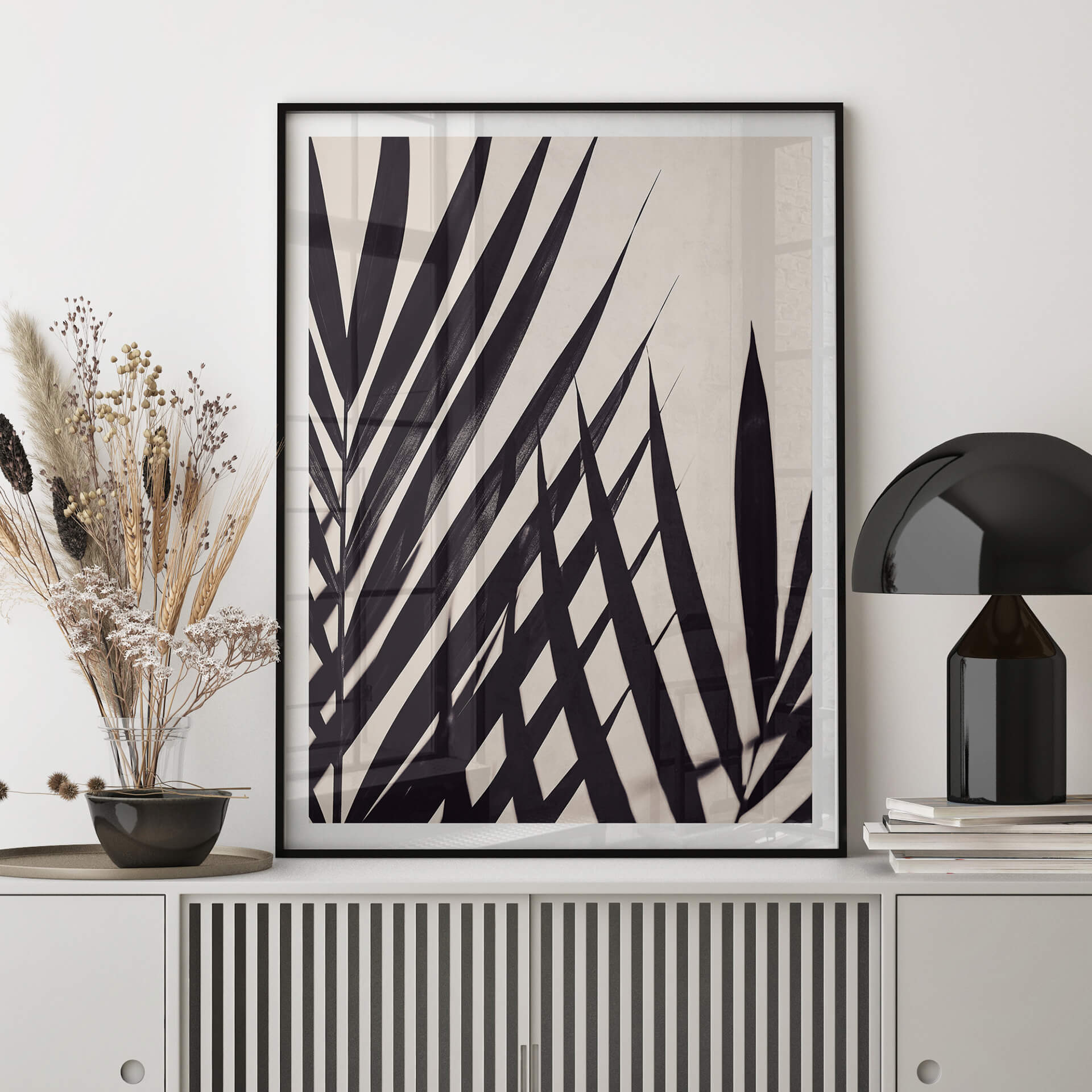 Plakat 1X Studio - Czarny liść palmy