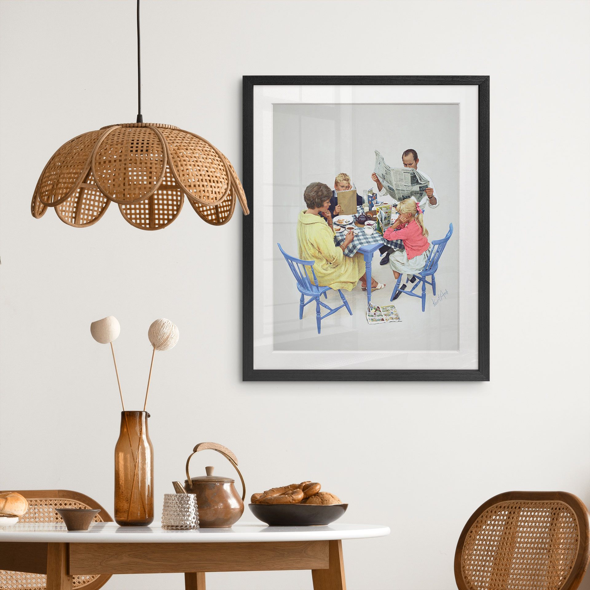 Fine Art Poster mit Passepartout Aber keiner liest Mamas Augen (1962) - Kurt Ard