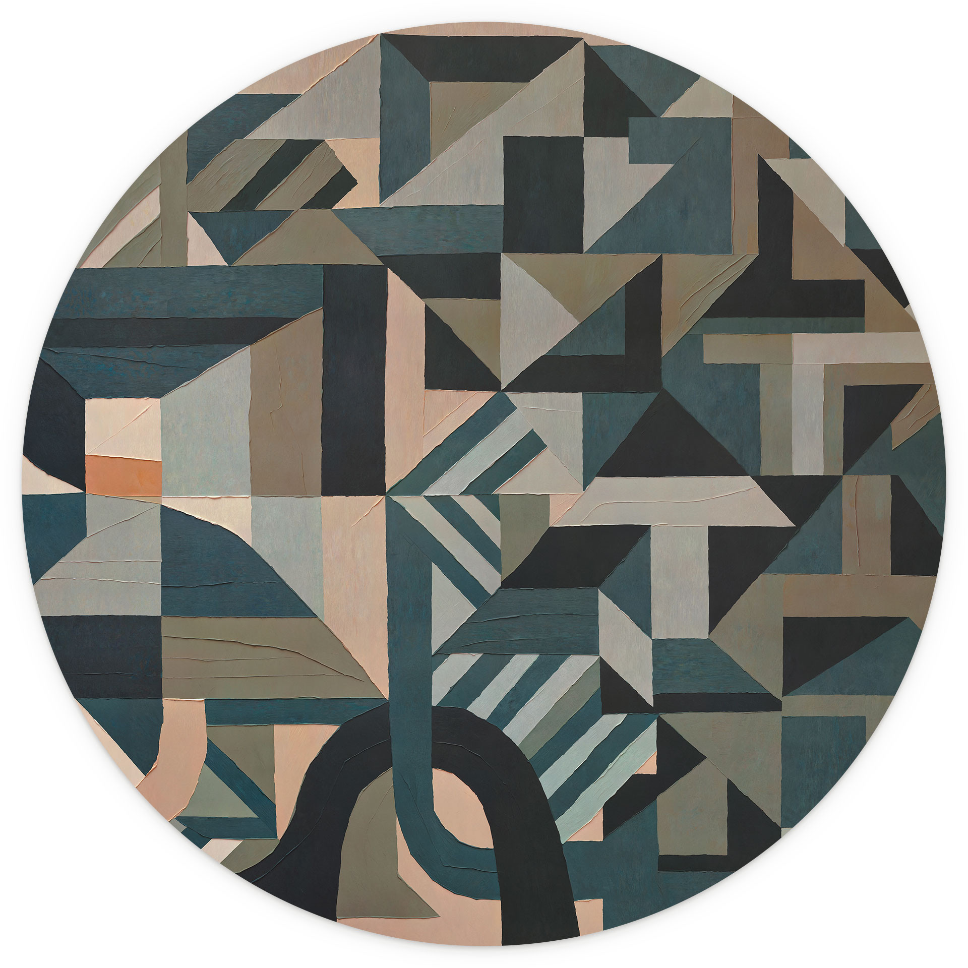 Fototapete Silent Planes - Geometrische Formen - Sir Edward x Grigory Gladarev - Rund