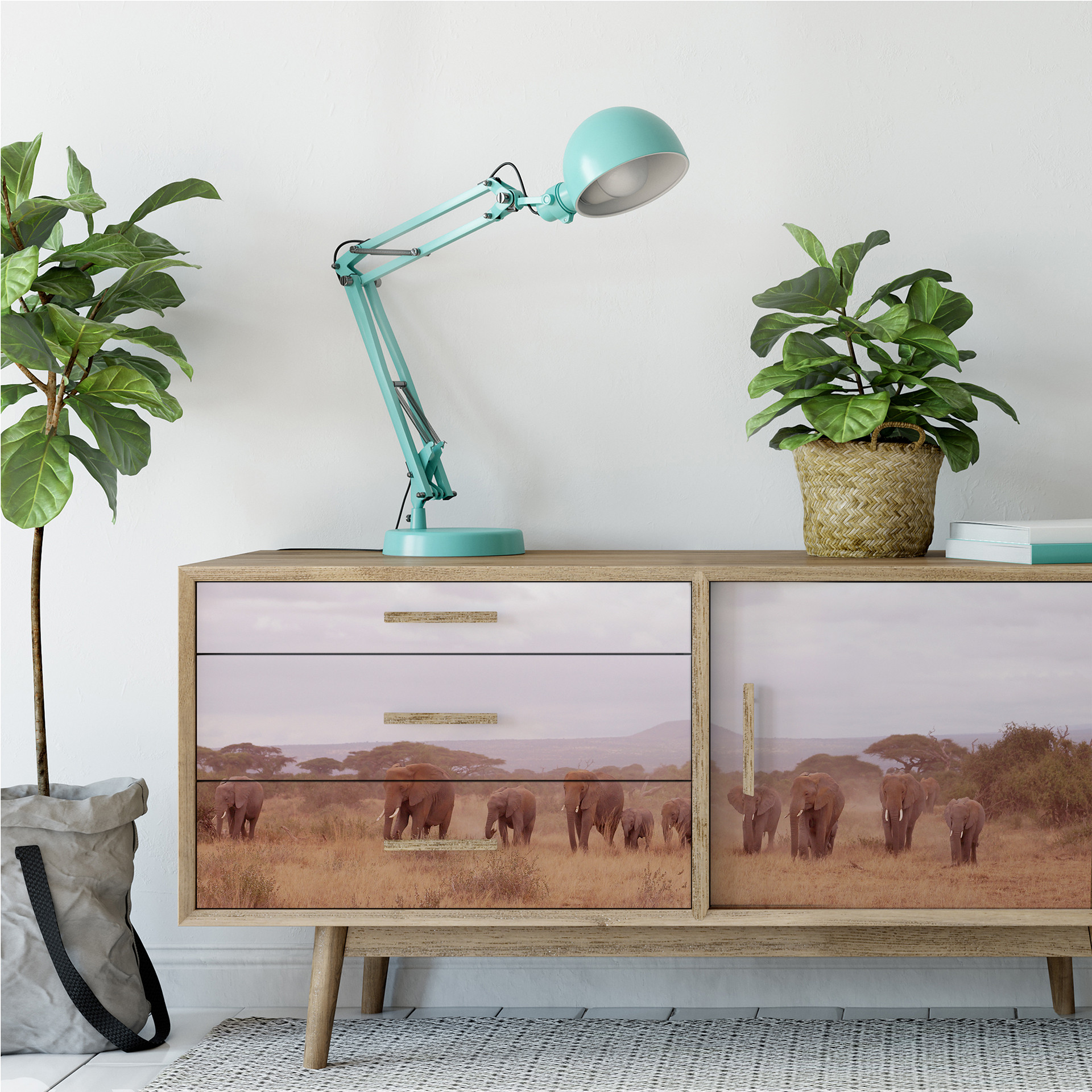 Wallprint W - Elefantenherde