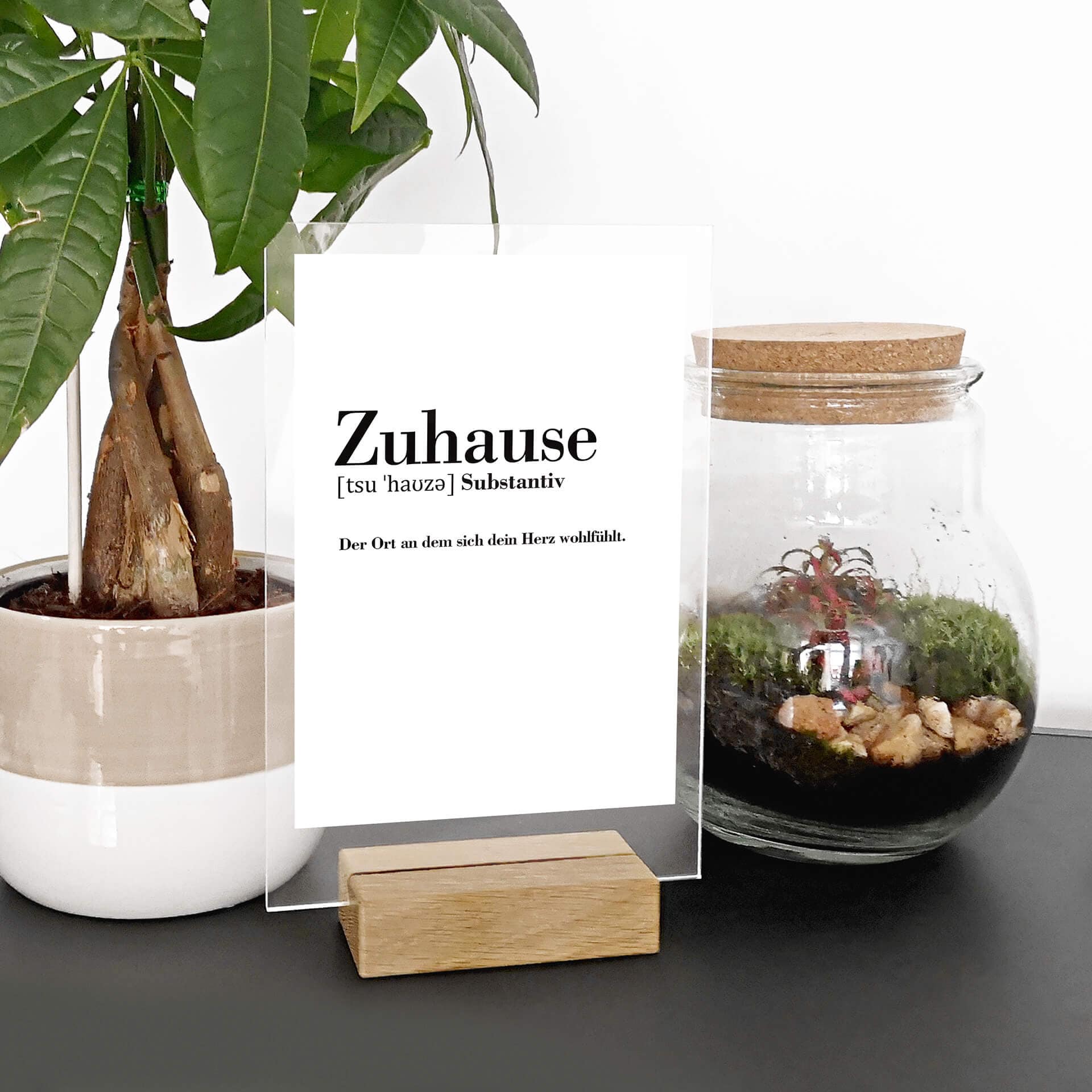 Tischaufsteller Grammatik - Zuhause