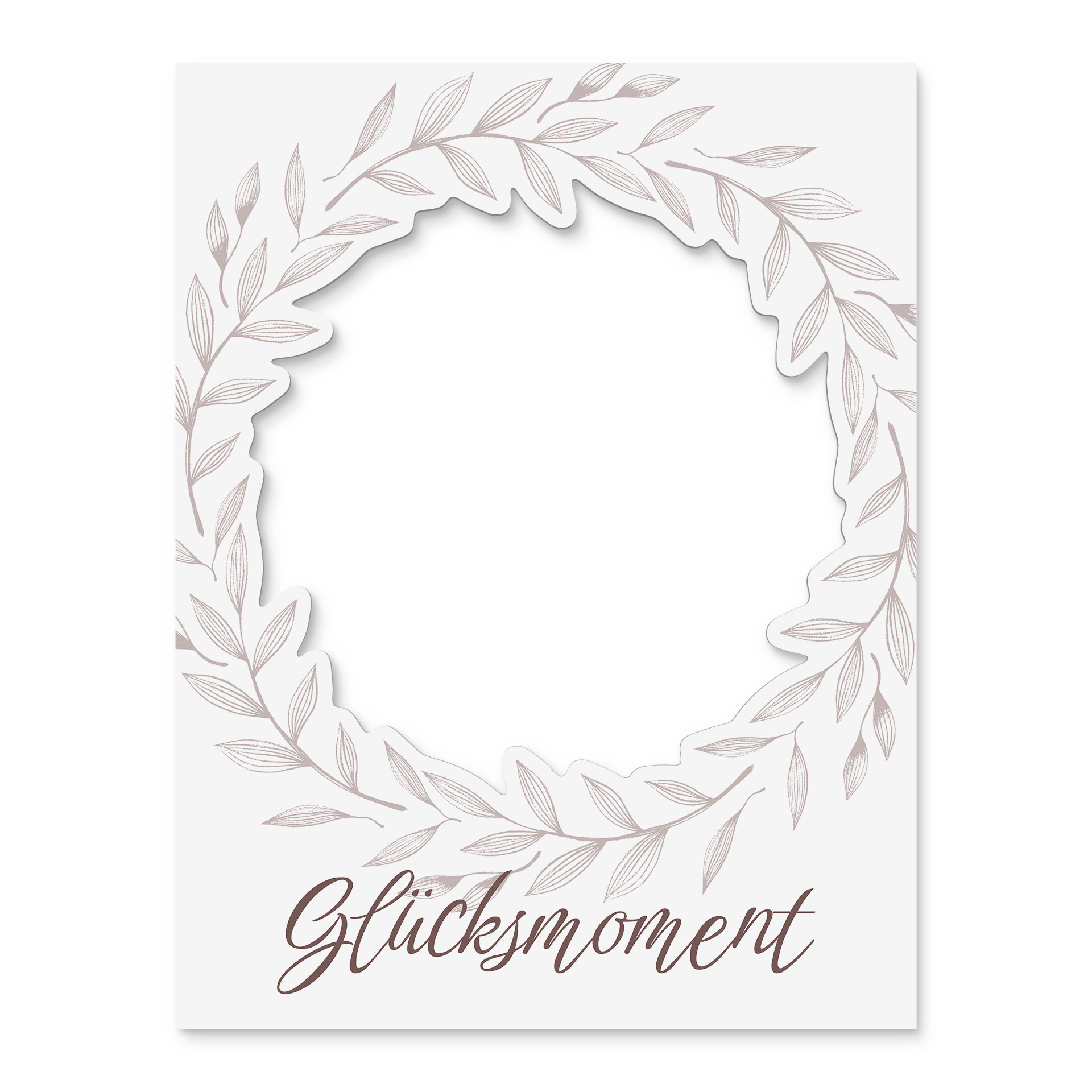Fotorahmen Hochzeit Blätteroptik - personalisierbar