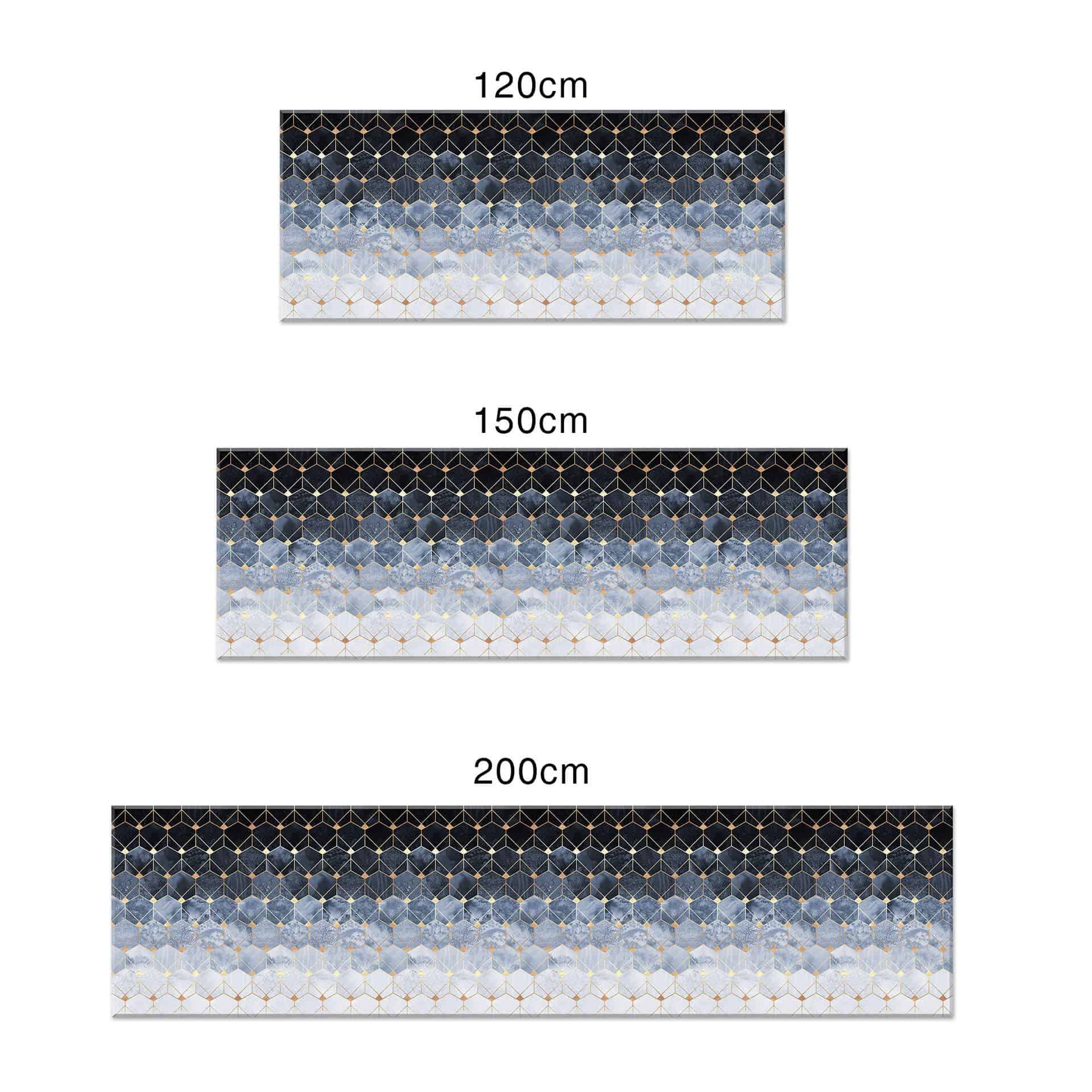 Küchenrückwand Fredriksson - Hexagone: Blau und Gold