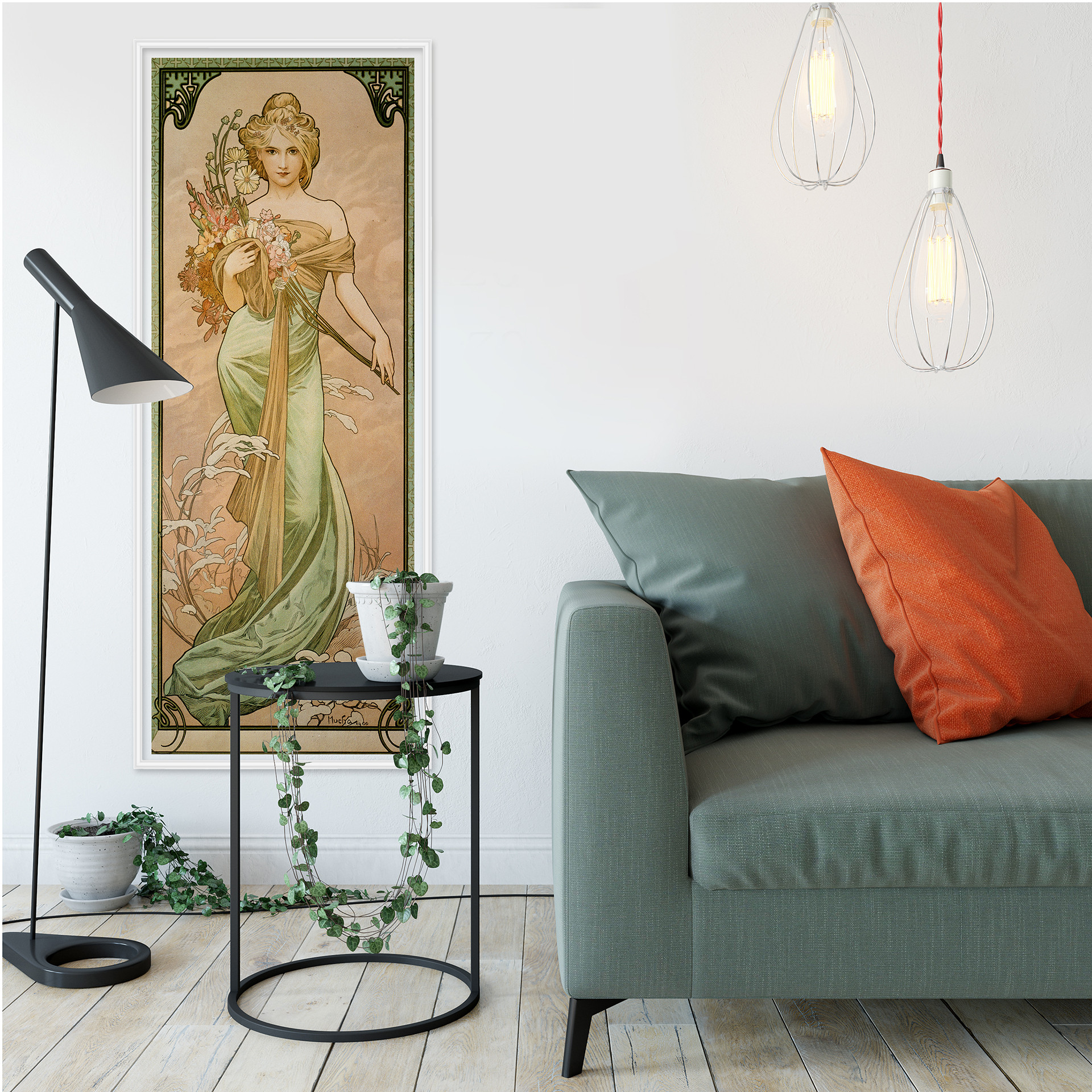 Wallprint Mucha - Jahreszeiten: Der Frühling