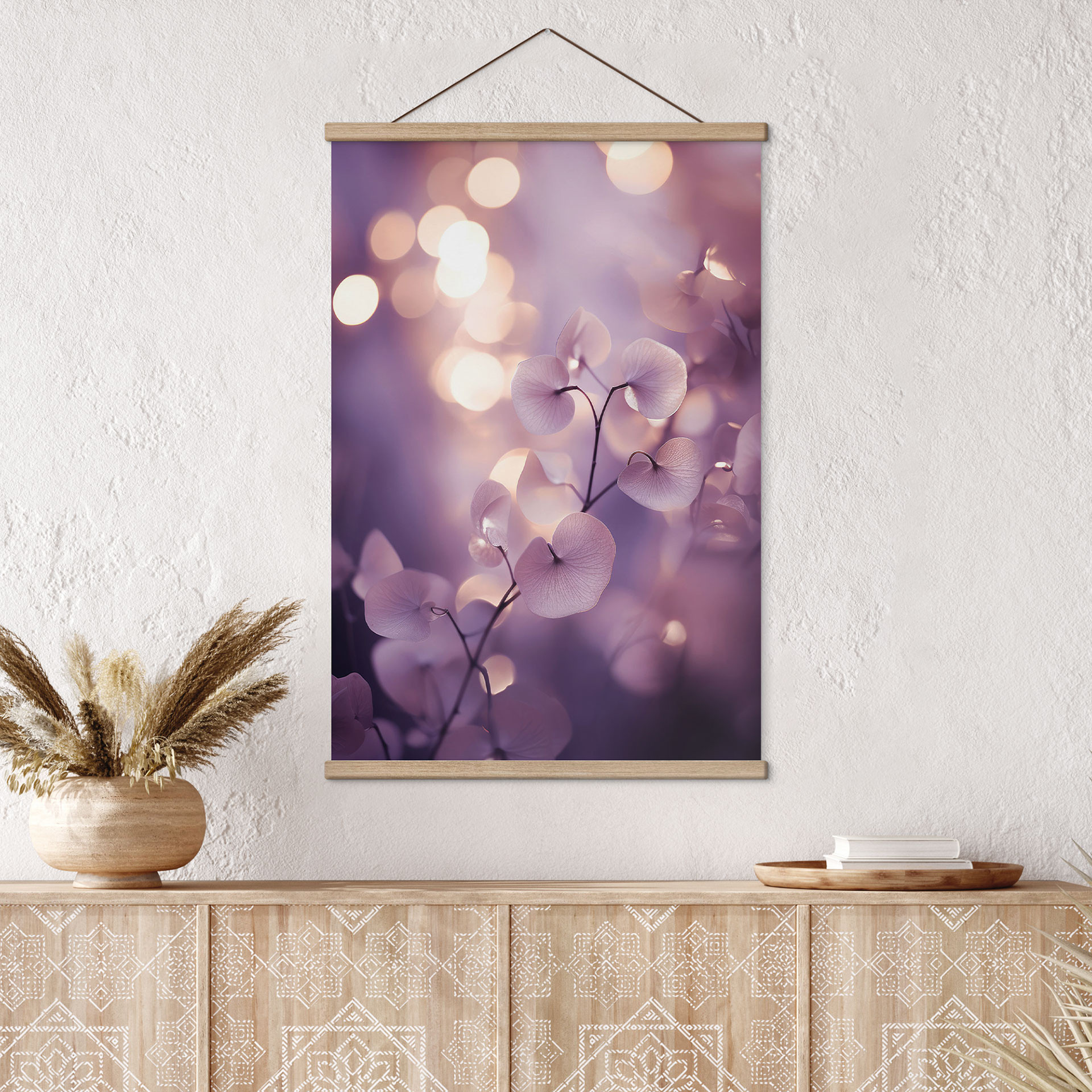 Obraz z tkaniny Delikatna orchidea w kolorze fioletowym - Treechild