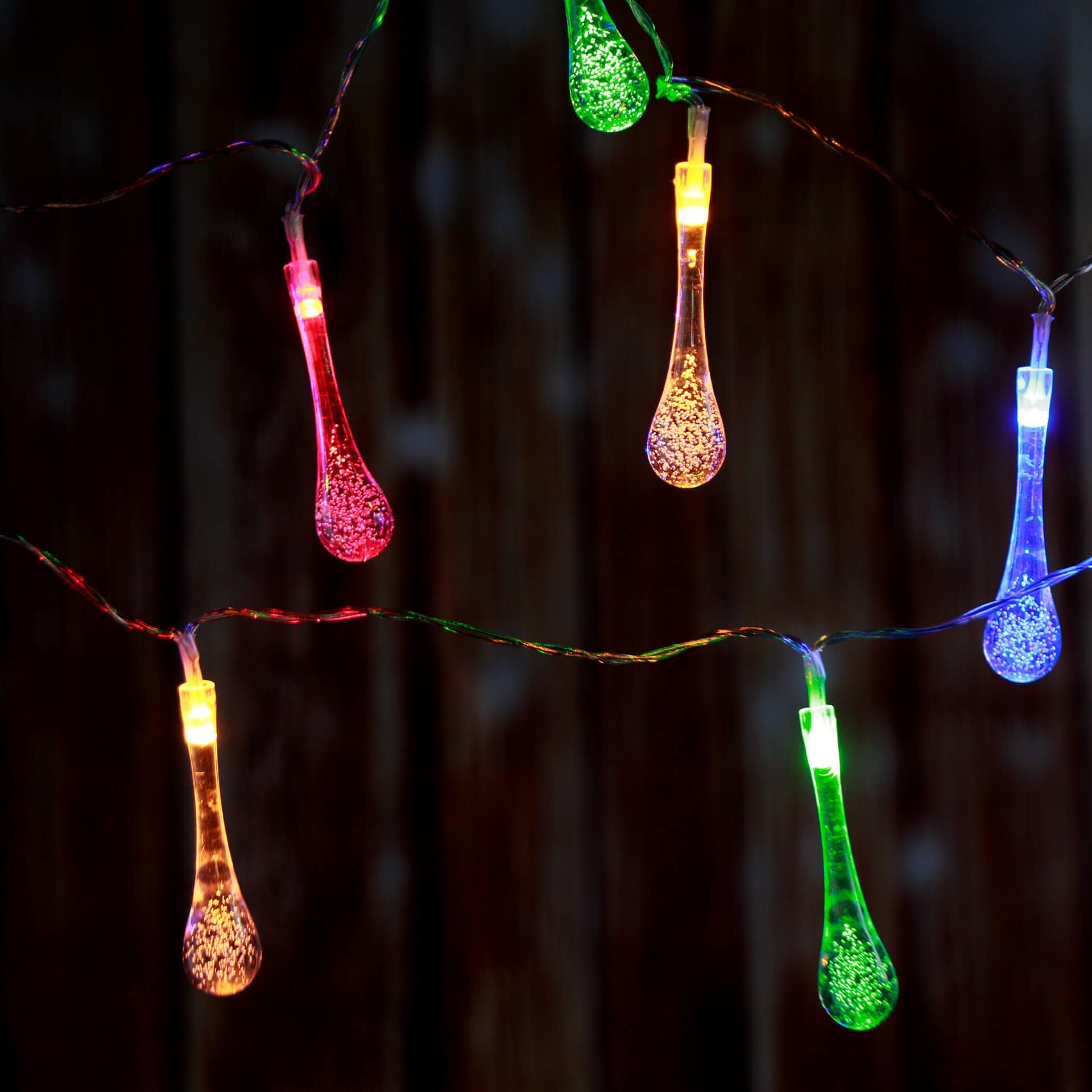 LED Lichterkette Wassertropfen mehrfarbig