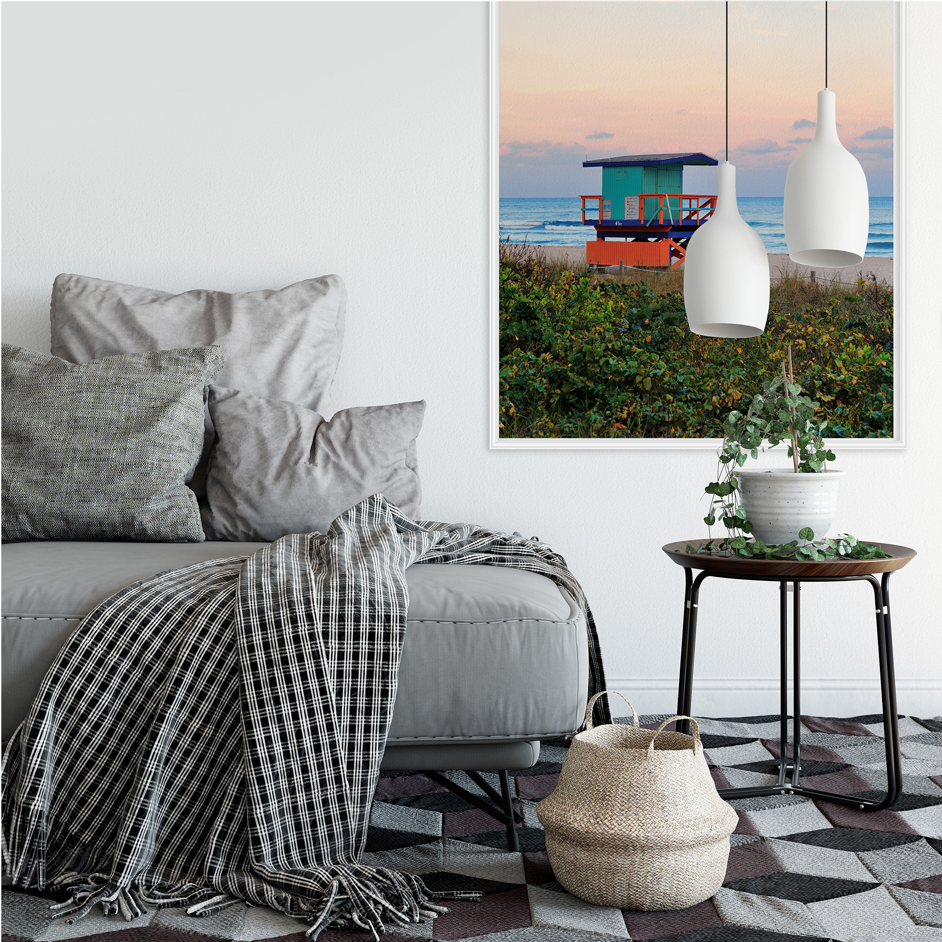 Wallprint W - Miami Rettungsschwimmerhäuschen