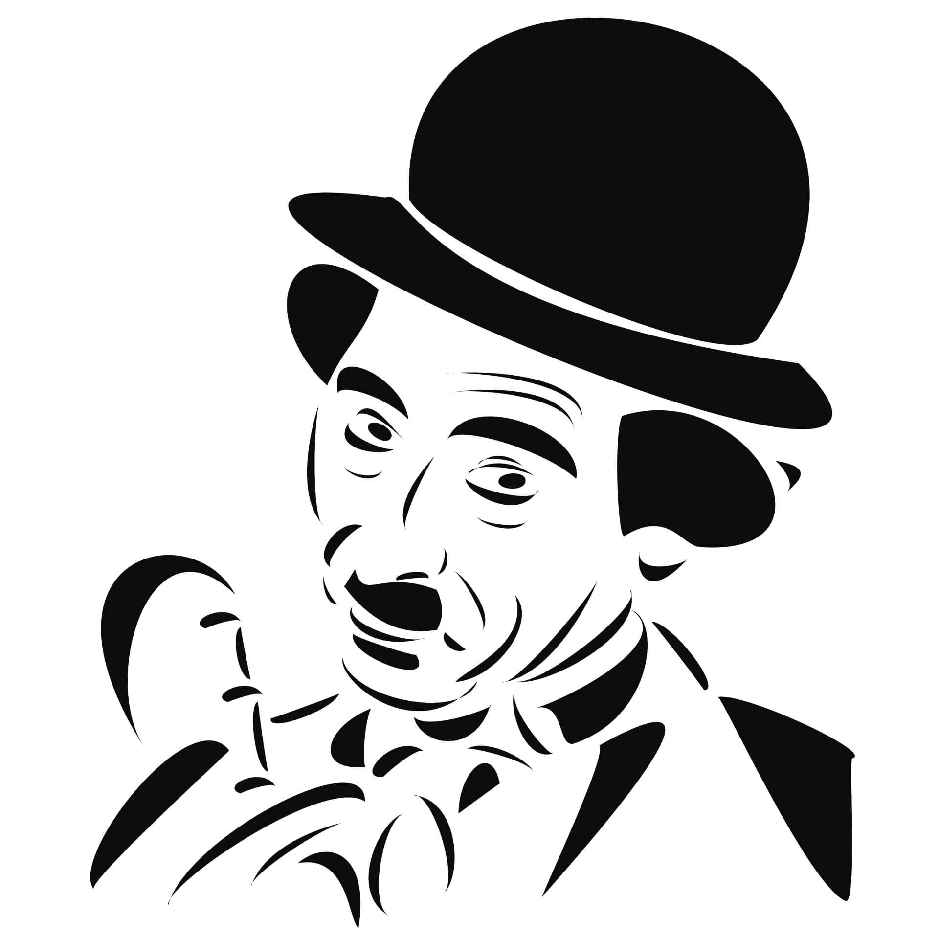 Wallsticker Charlie Chaplin