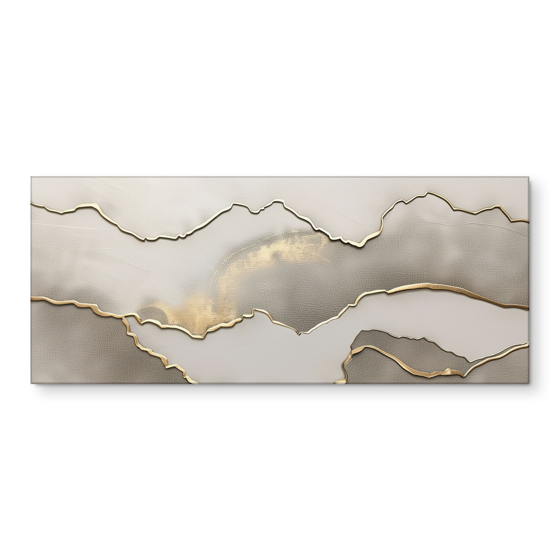 Küchenrückwand Abstrakte Landschaft mit Metallicfarben - Alma