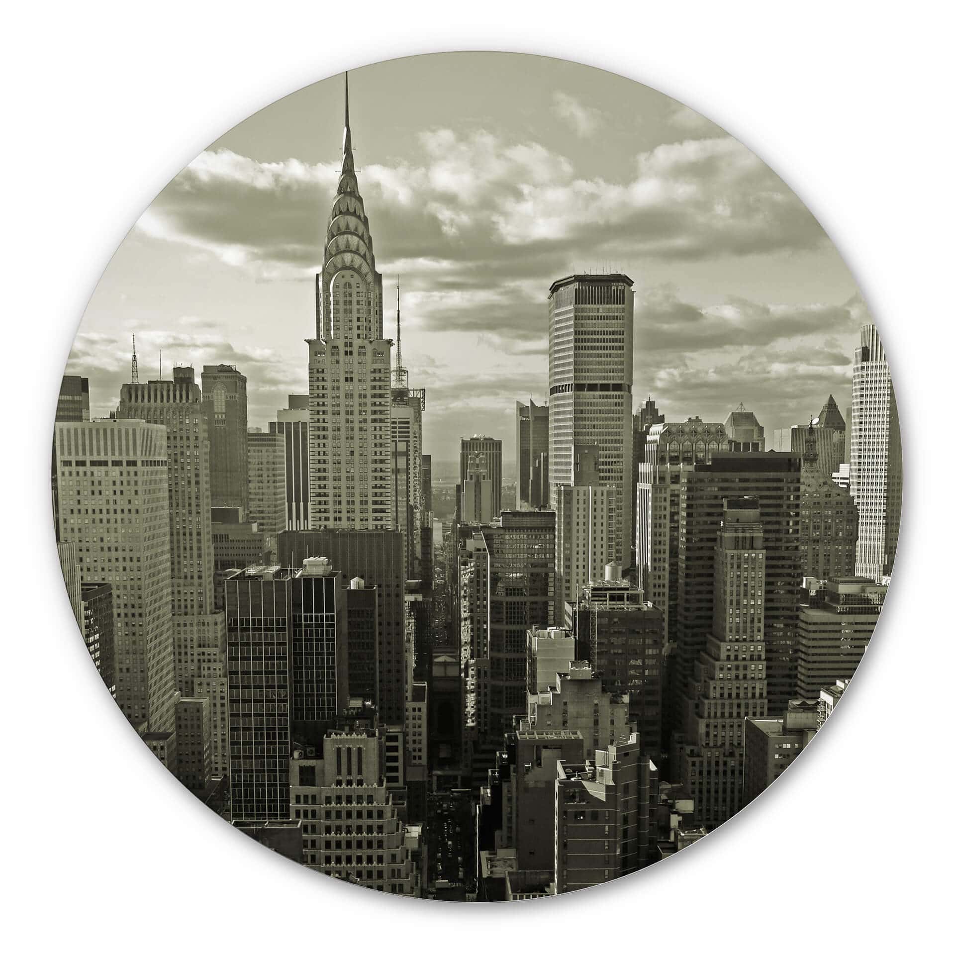 Tableau en Alu-Dibond Manhattan 2 - Rond