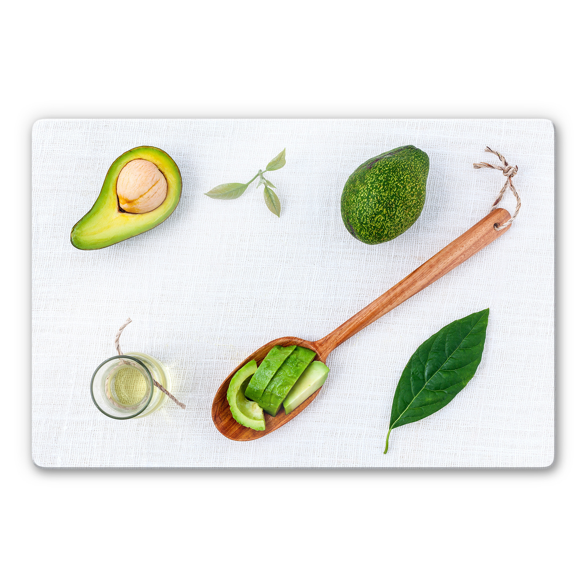 Glasschilderij Verse Avocado