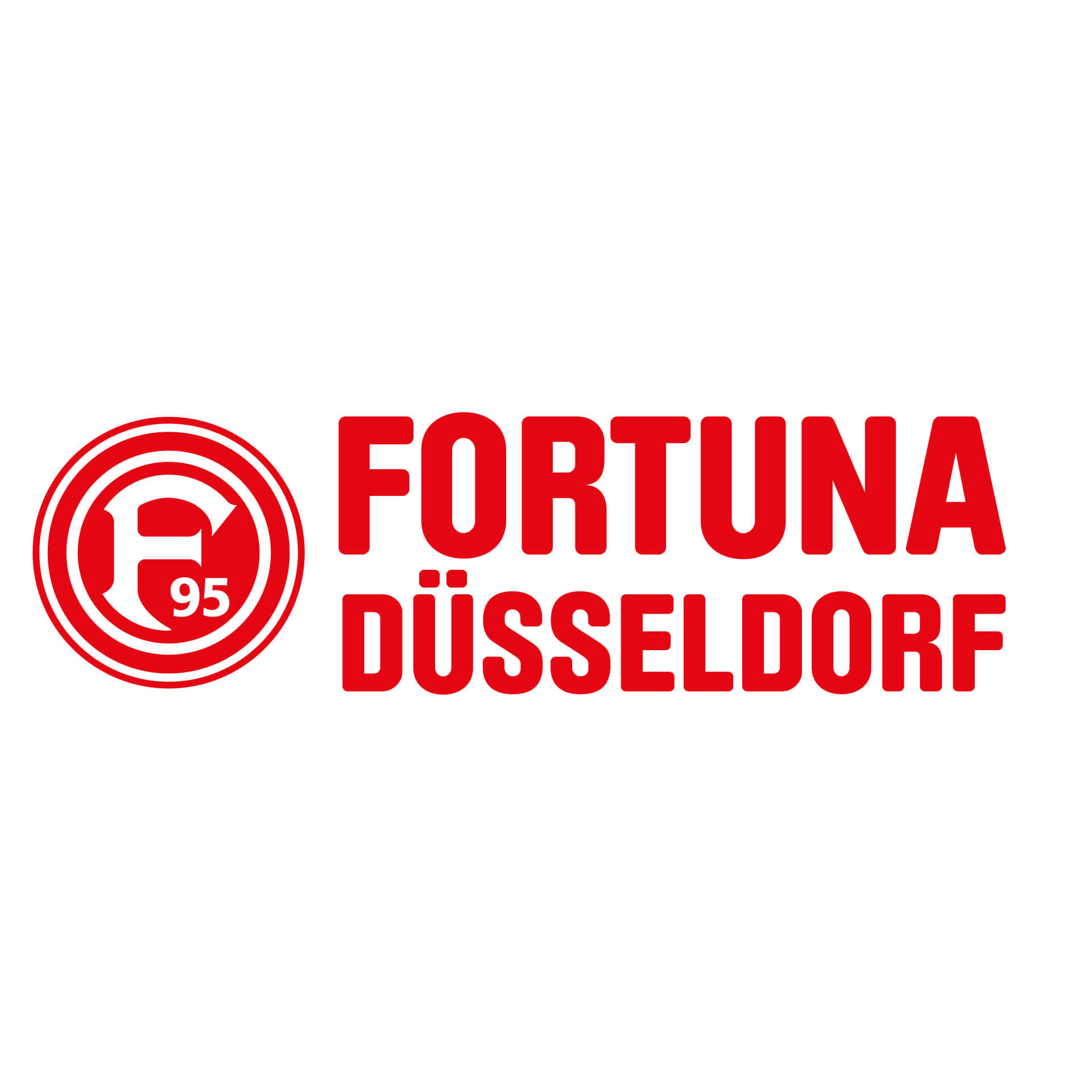 Wandtattoo Fortuna Düsseldorf Logo mit Schriftzug