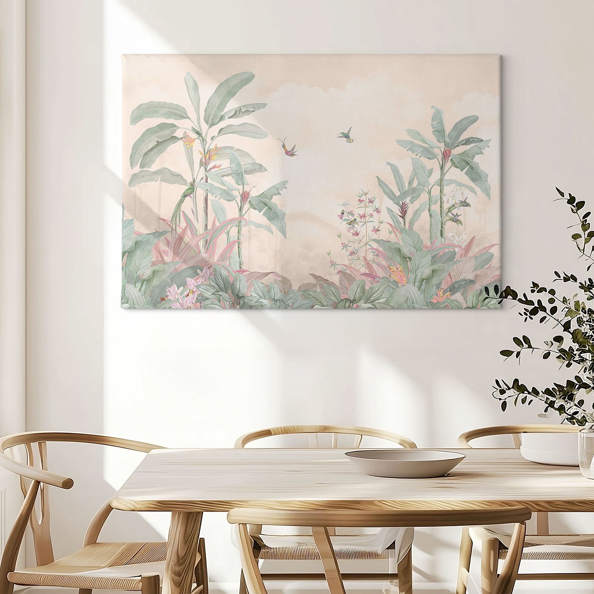 Obraz na płótnie Tropikalna idylla z kolibrem morelowym - Bloomery Decor