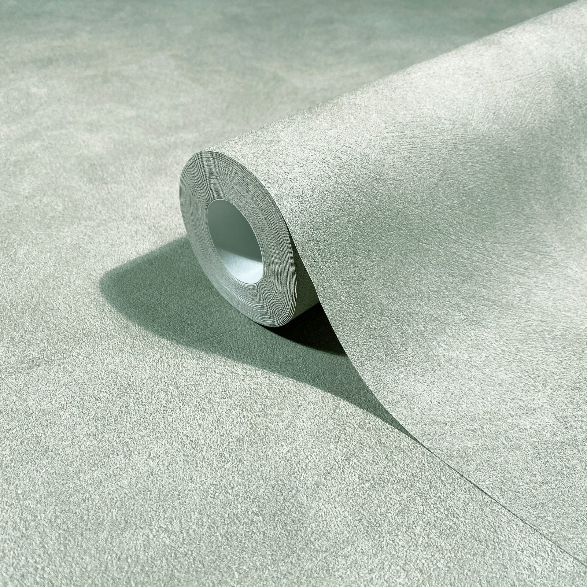 Vliesbehang betonlook effen mat in groen
