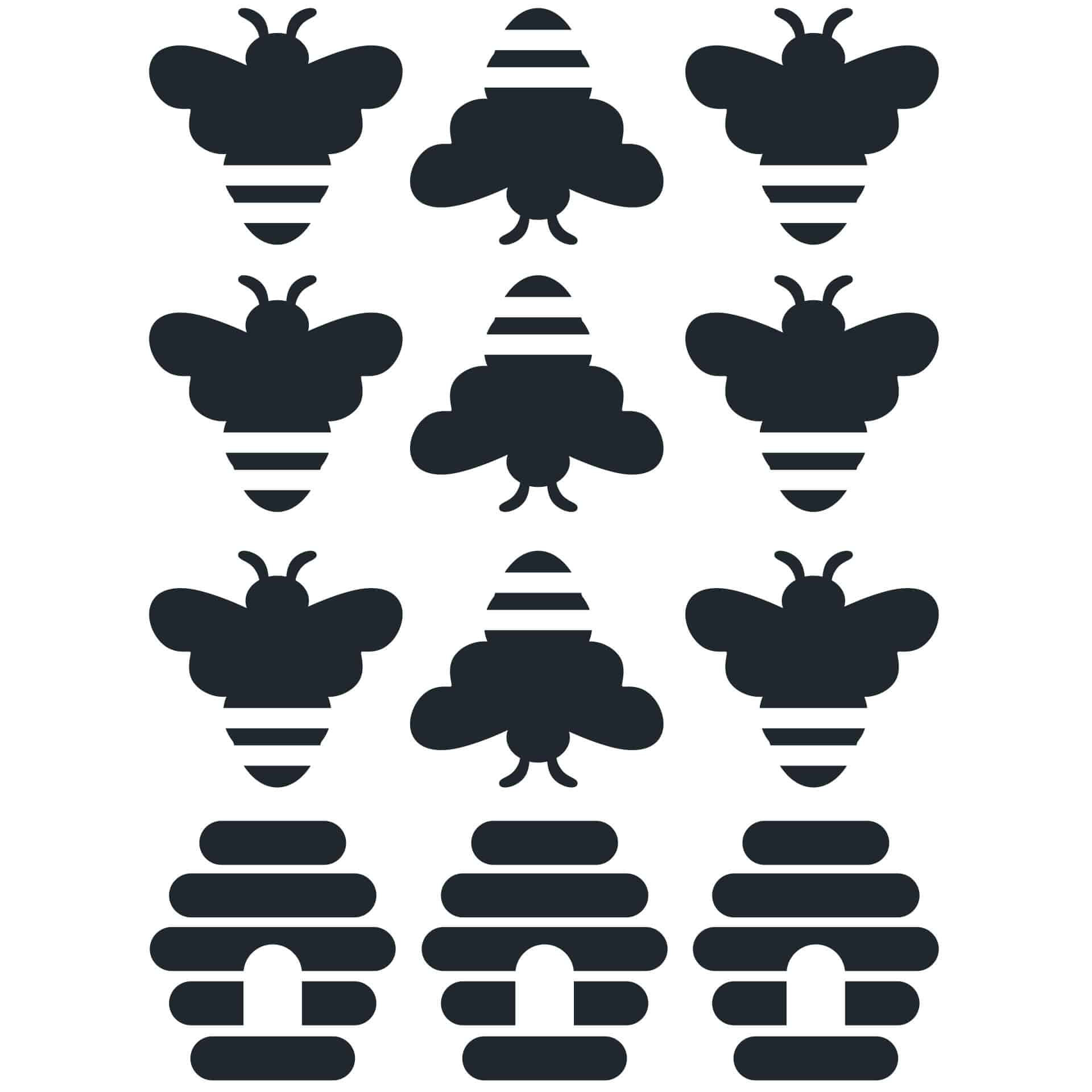 Wandtattoo Bienen Set
