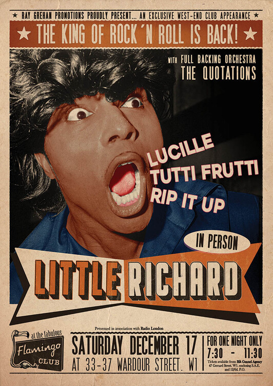 Plakat Little Richard Flamingo - Club Wardour St, plakat (59,4 x 84,1 cm)