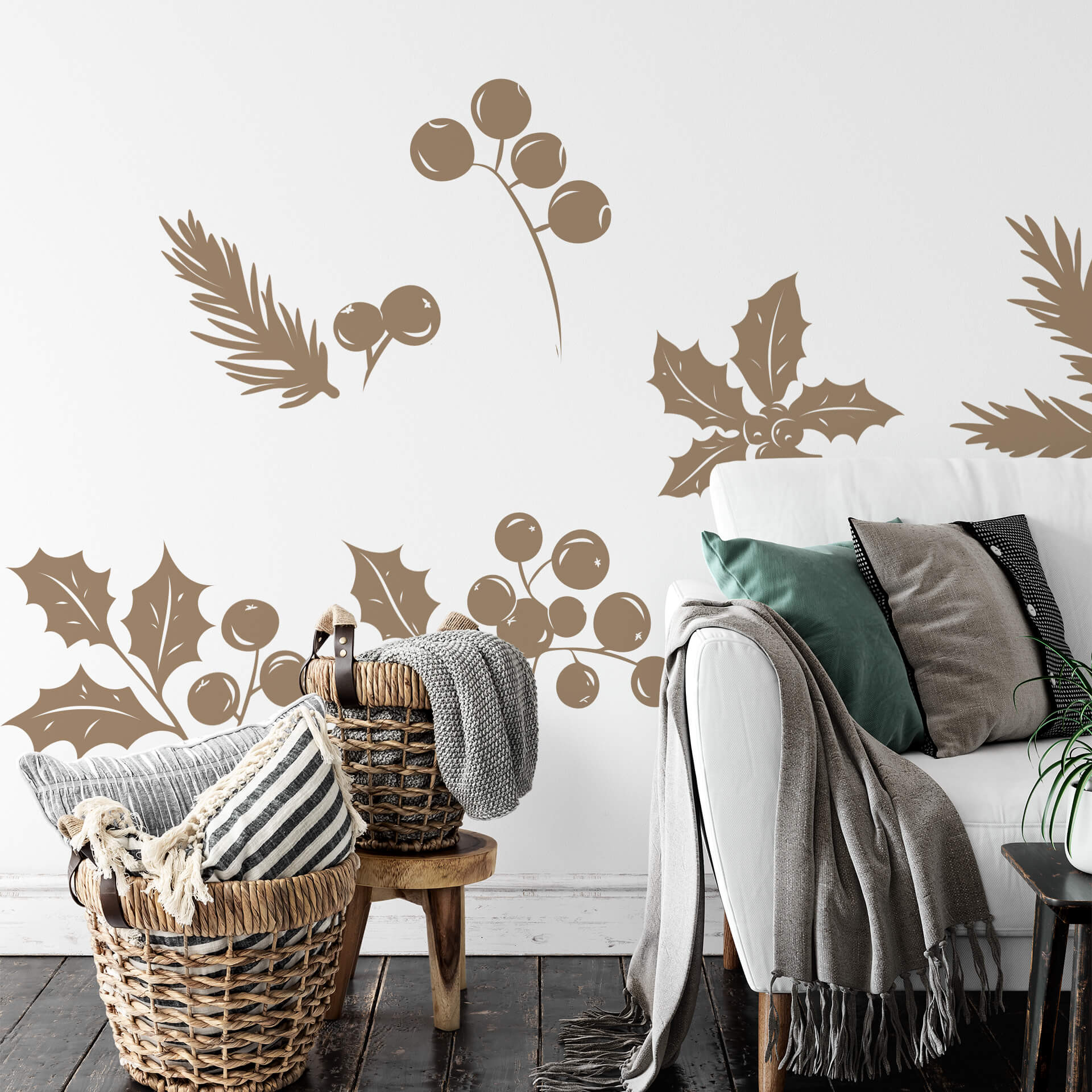 Wallsticker Vægklistermærke - Mistelten sæt