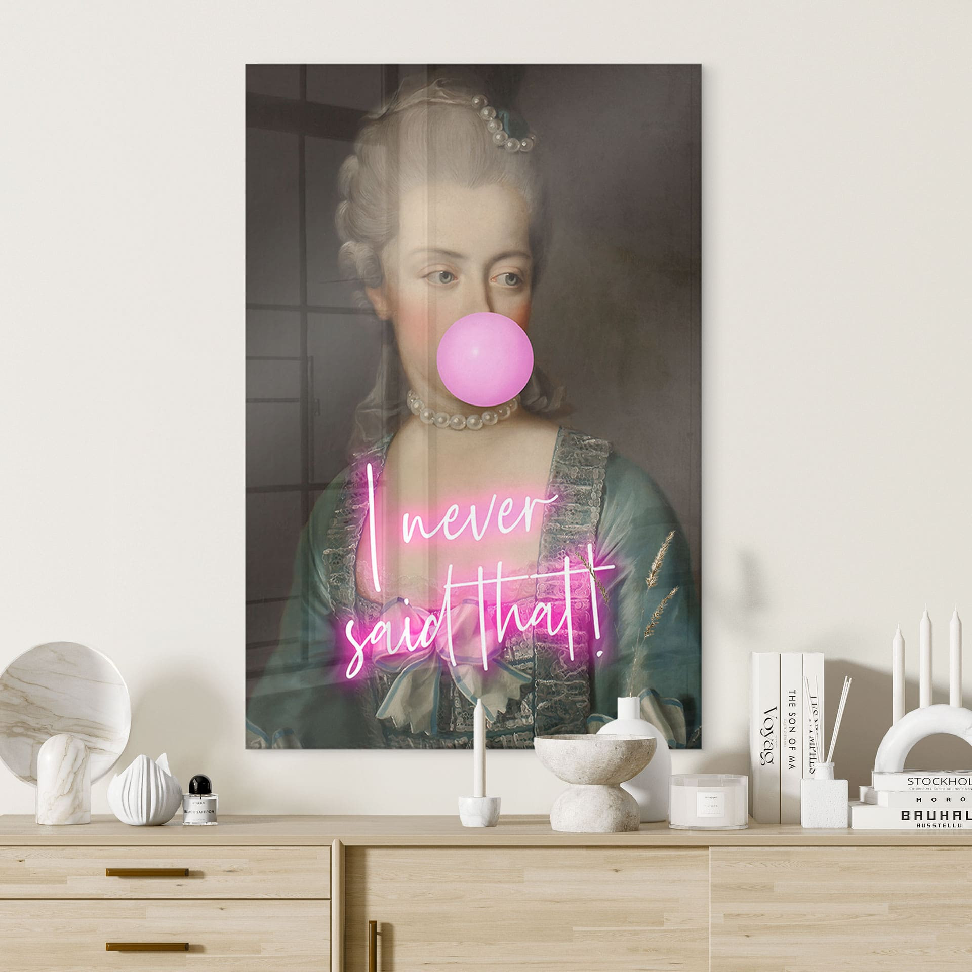 Glasbillede - Marie Antoinette: I never said that - Grace Digital Art