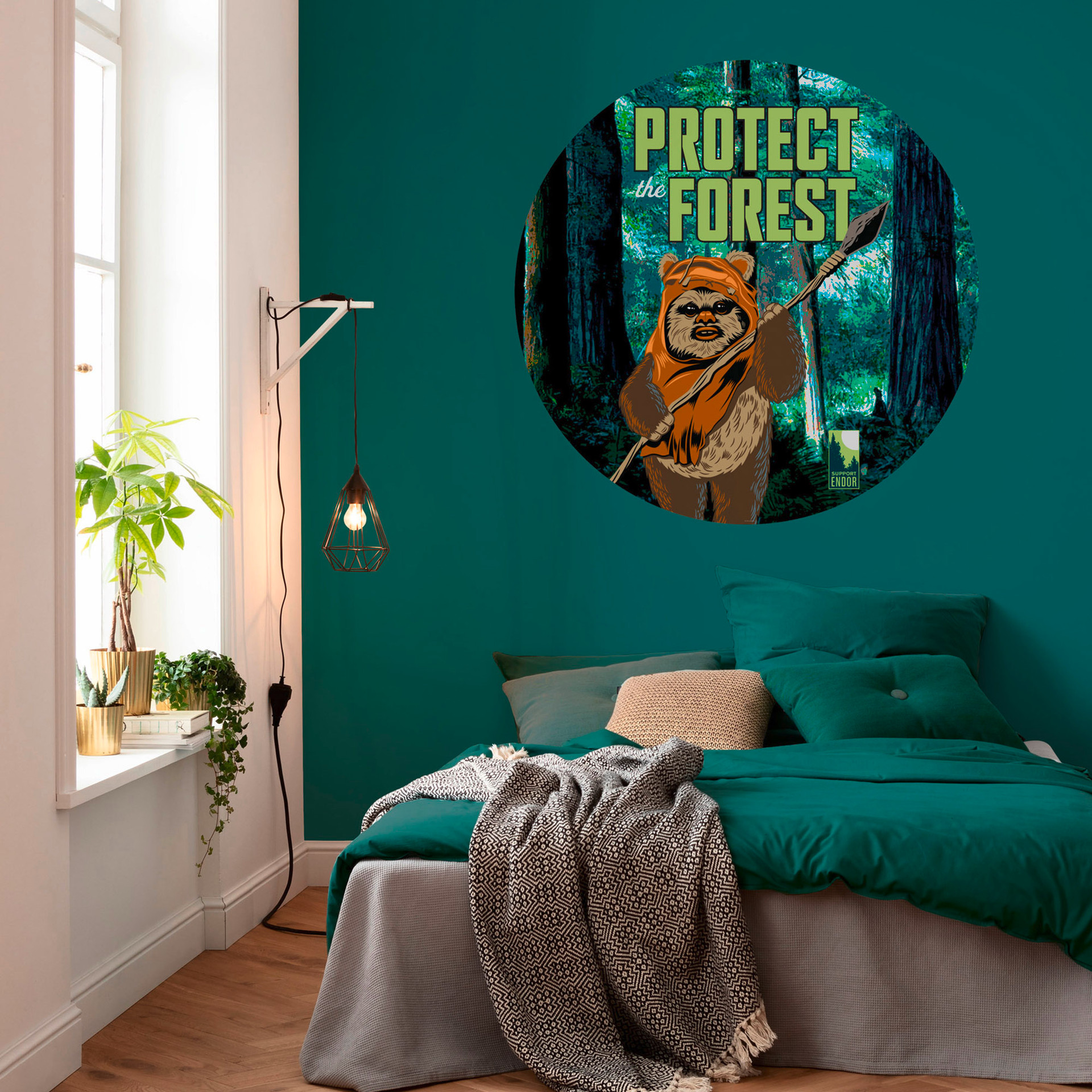Selbstklebende Vlies Fototapete - Star Wars Protect the Forest - 125 x 125 cm