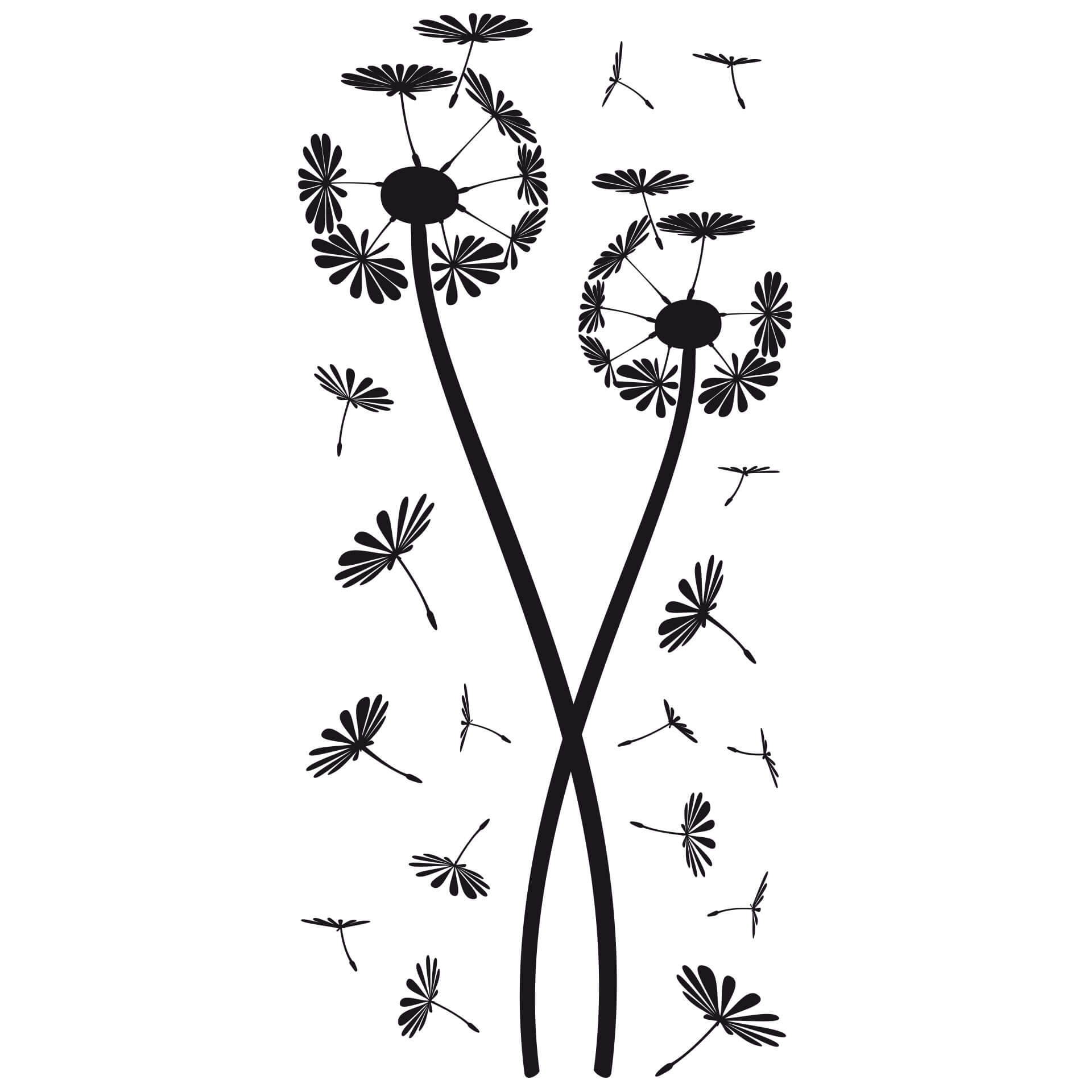 Wallsticker Mælkebøtte Knage (inkl. 3 kroge)