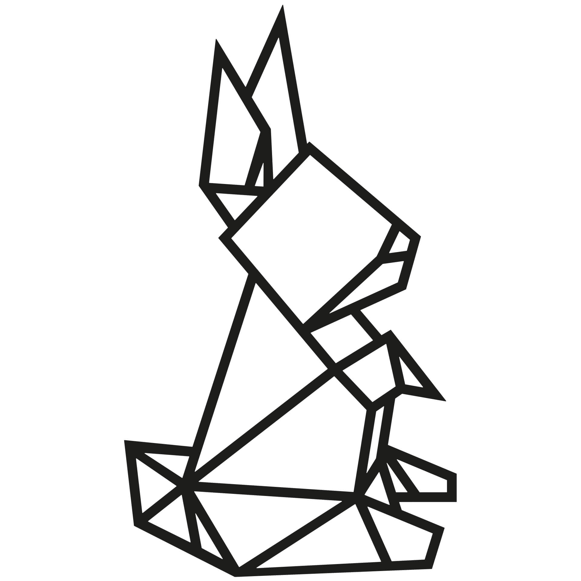 Wandtattoo Origami Hase