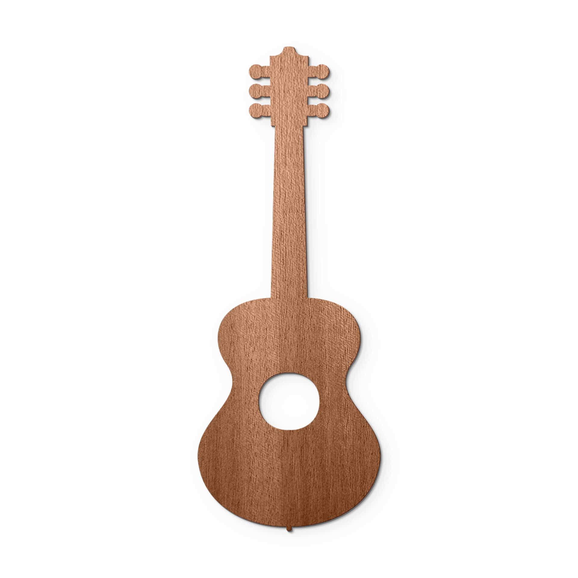 Dekoracja drewniana mahoń - Gitara