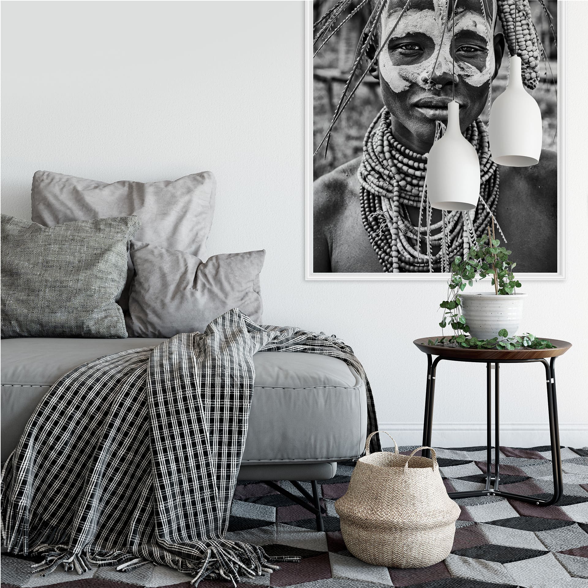 Wallprint Kuesta - Porträt eines äthiopischen Stammes