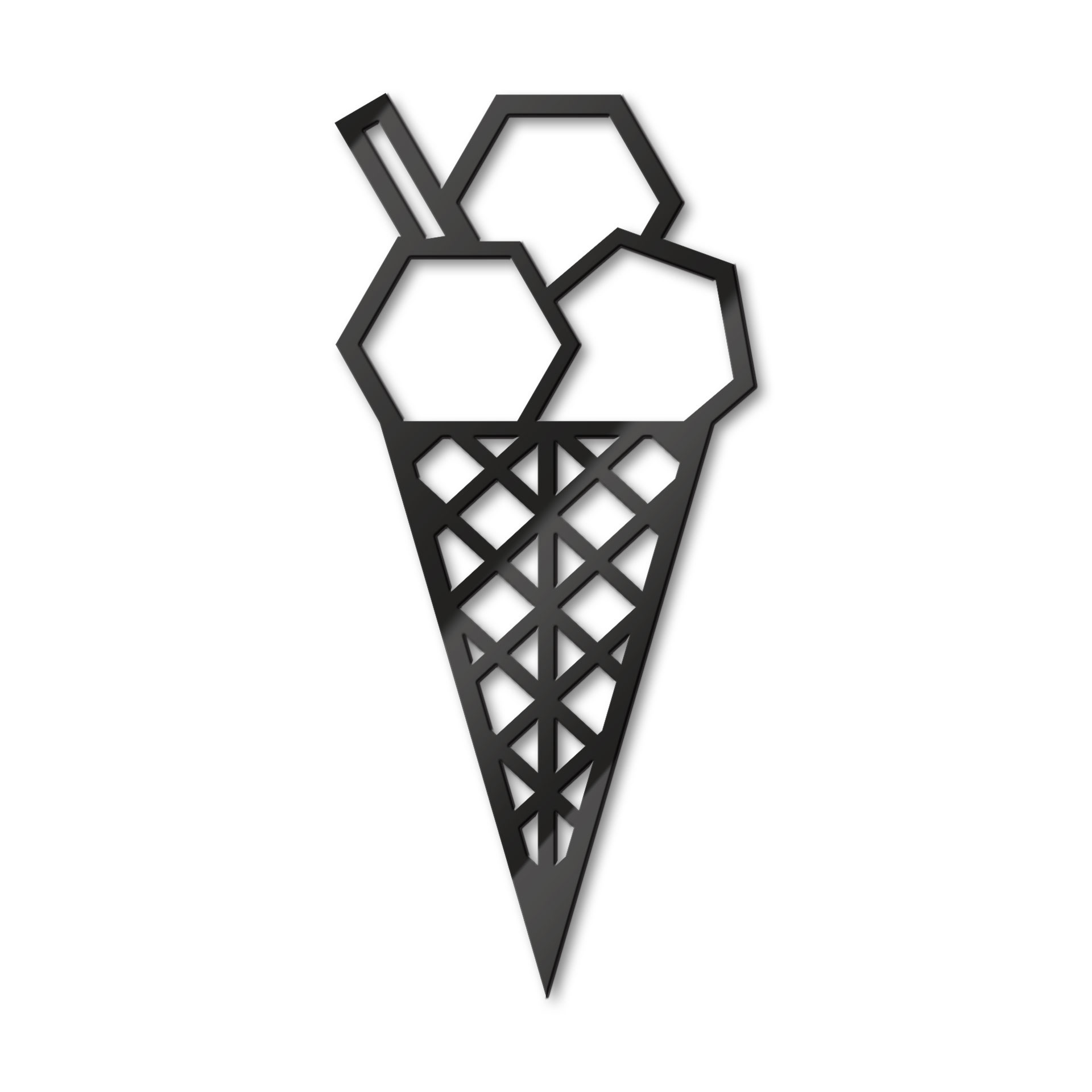 Dekoracja akrylowa Lody origami