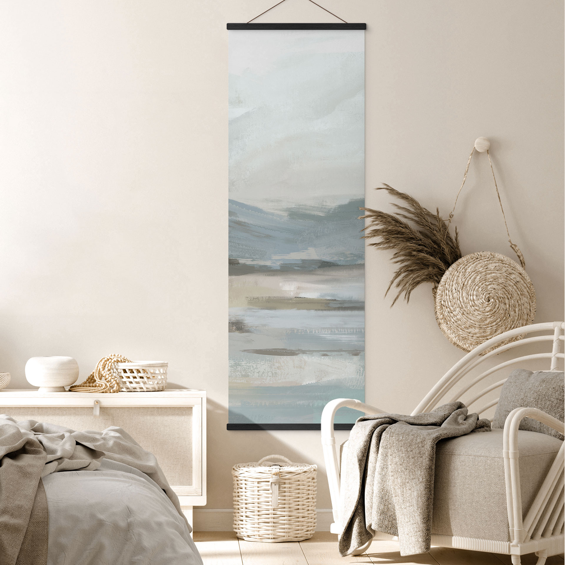 Affiche textile Paysage Côtier Doux Gris - Cheney - Panorama