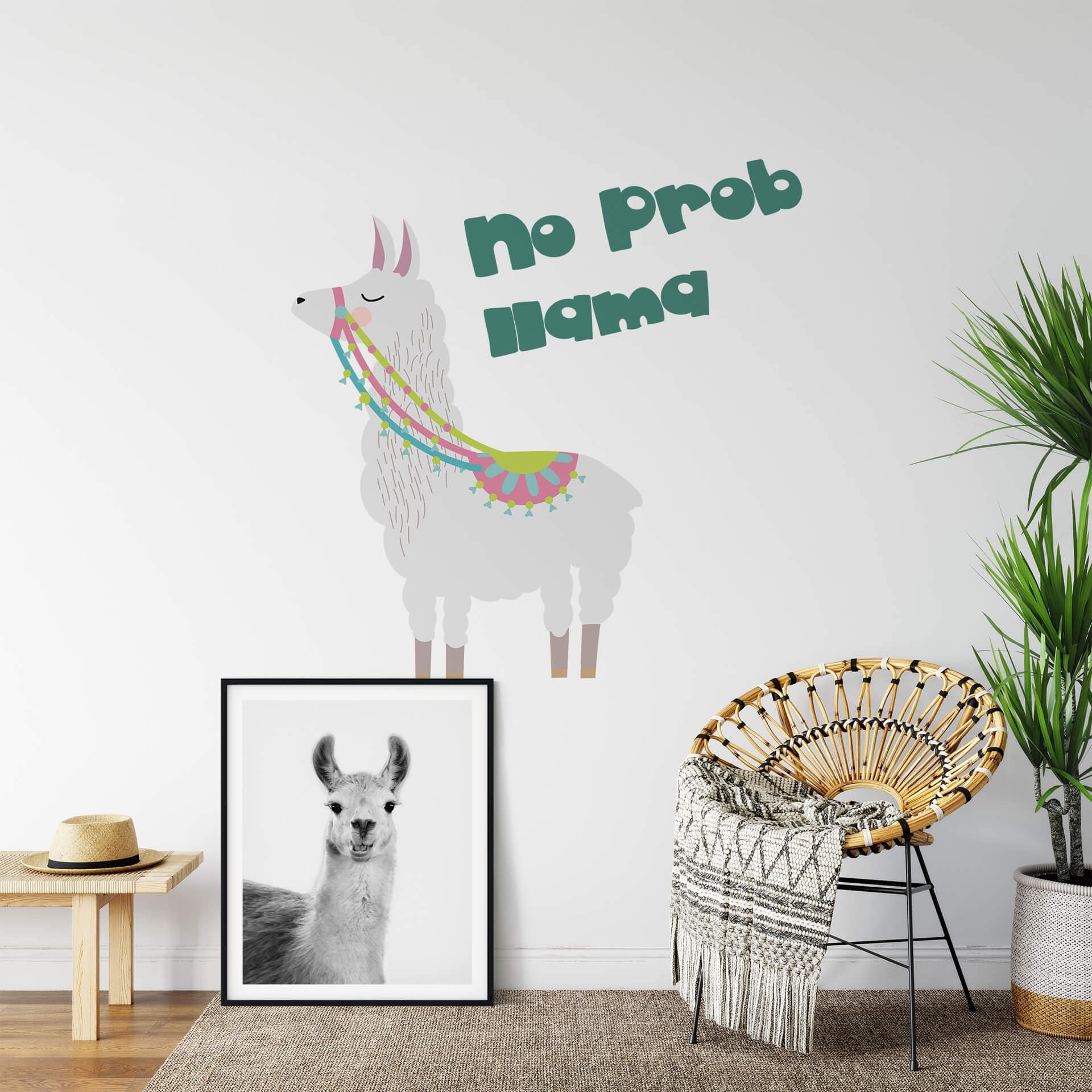 Muursticker No Prob Llama