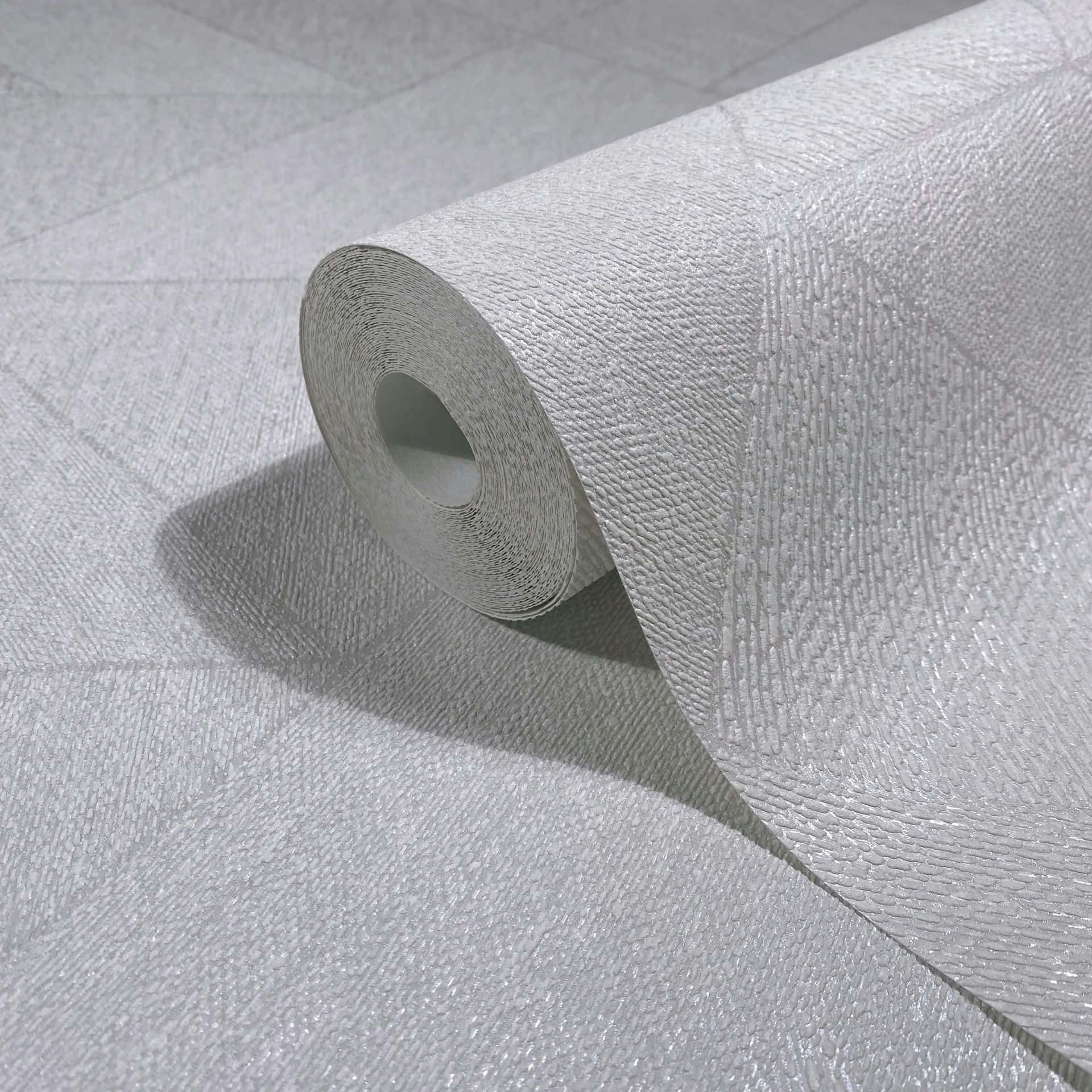 Vliesbehang driehoeken, geometrisch grafisch in wit