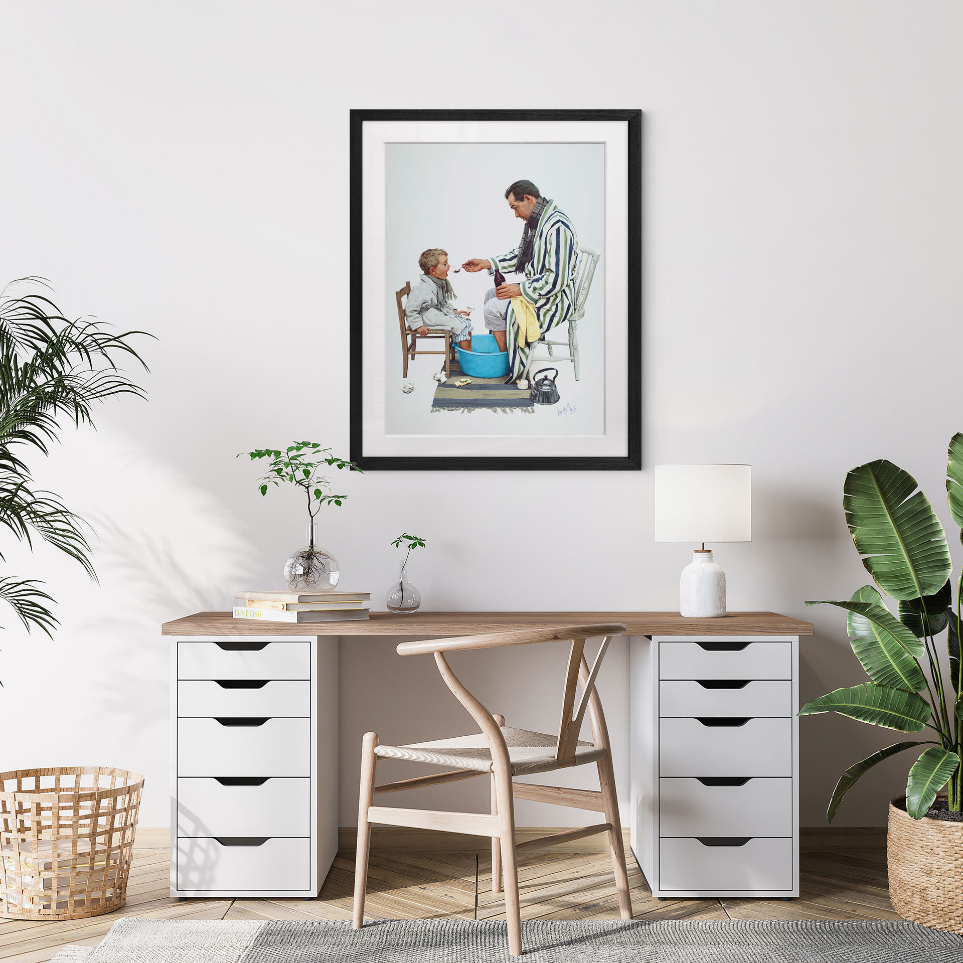 Fine Art Poster mit Passepartout - Im gleichen Boot (1964) - Kurt Ard