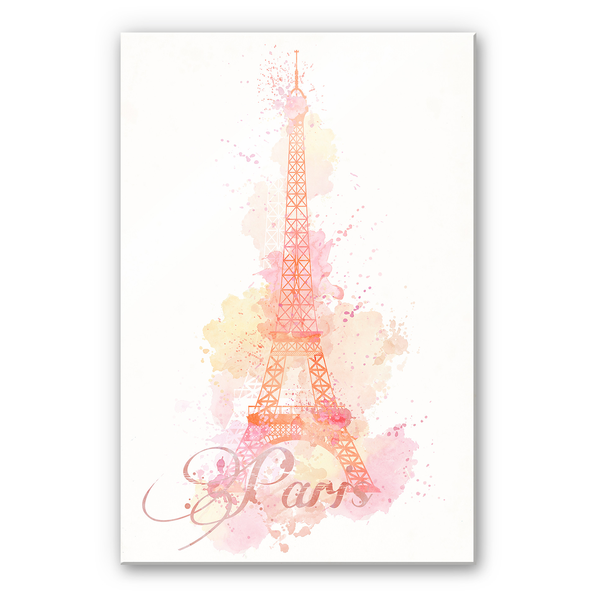 Tableau en verre acrylique - La Tour Eiffel Aquarelle